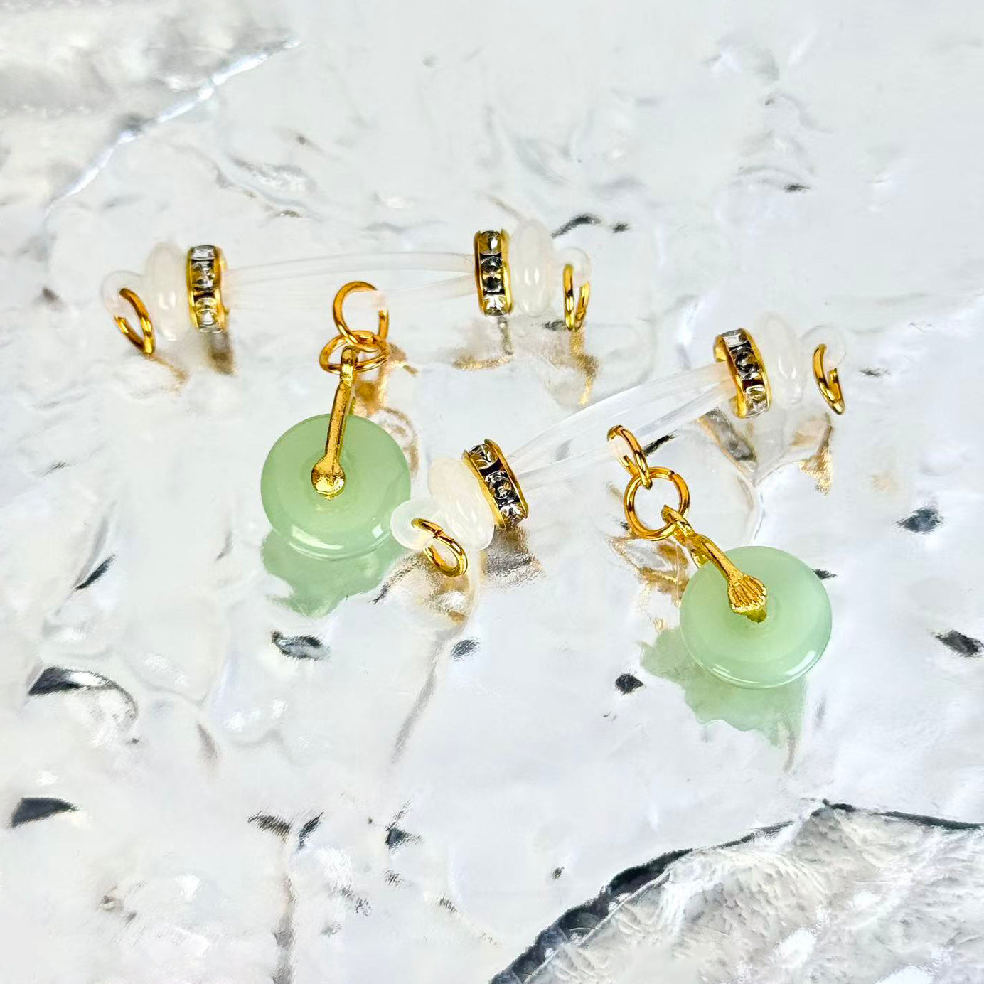 Emerald Sphere Luxe Clips