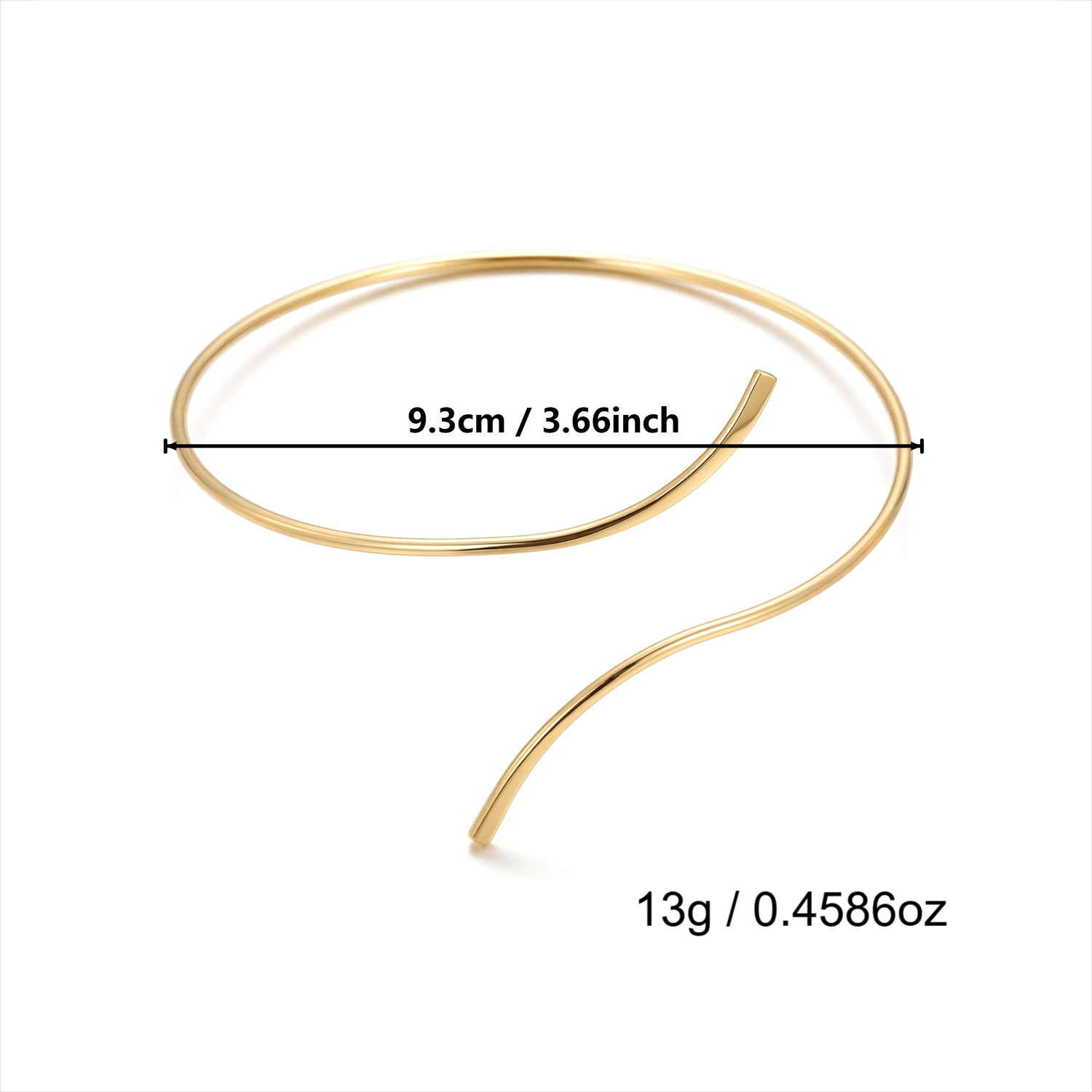 Minimalist Curved-Line Anklet