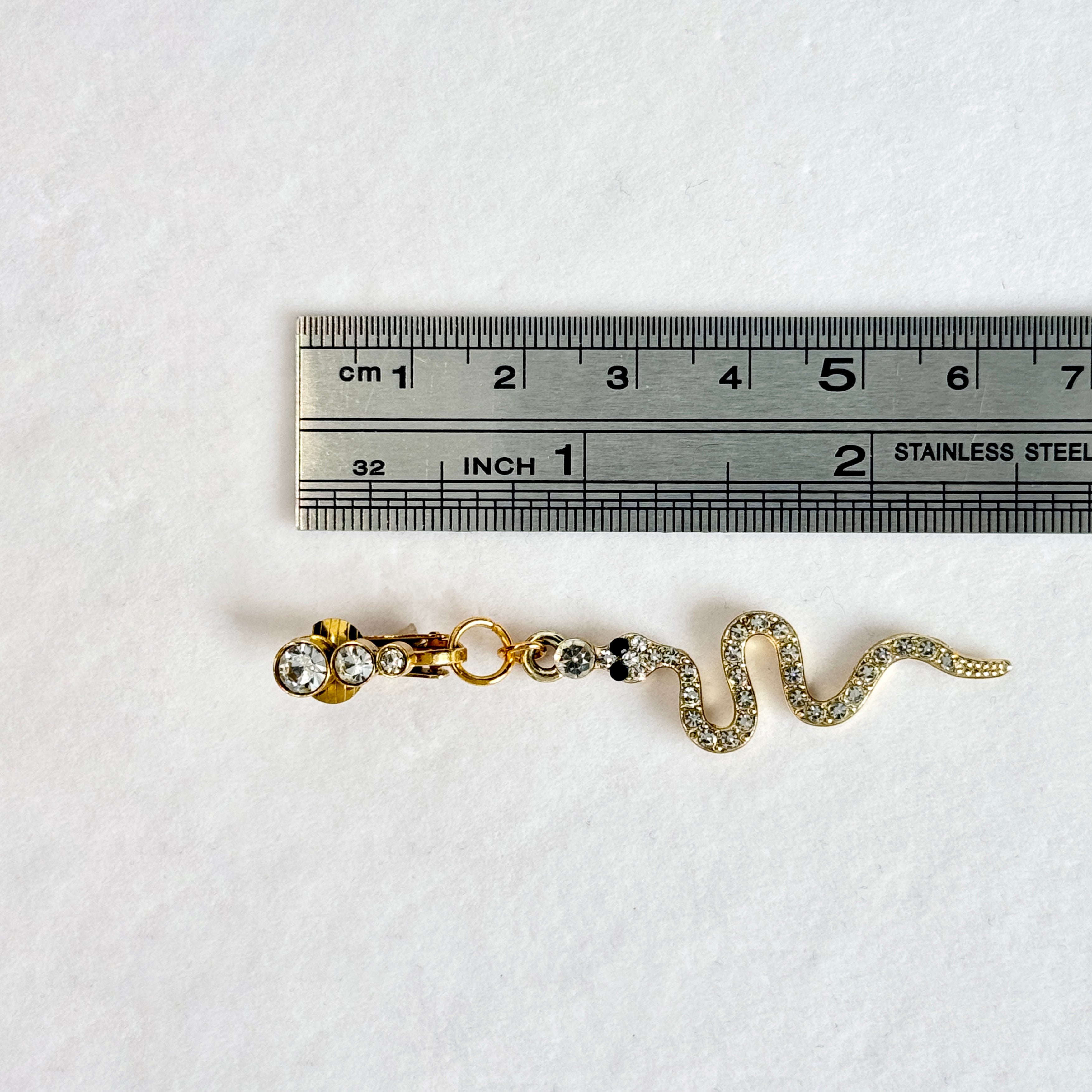 Serpent Crystal Belly Clip