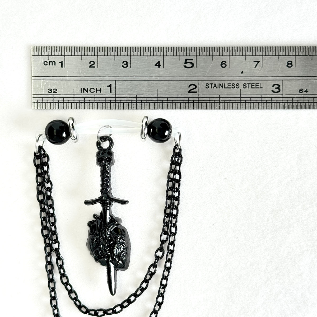 Dark Knight Skull Sword Nipple Ring