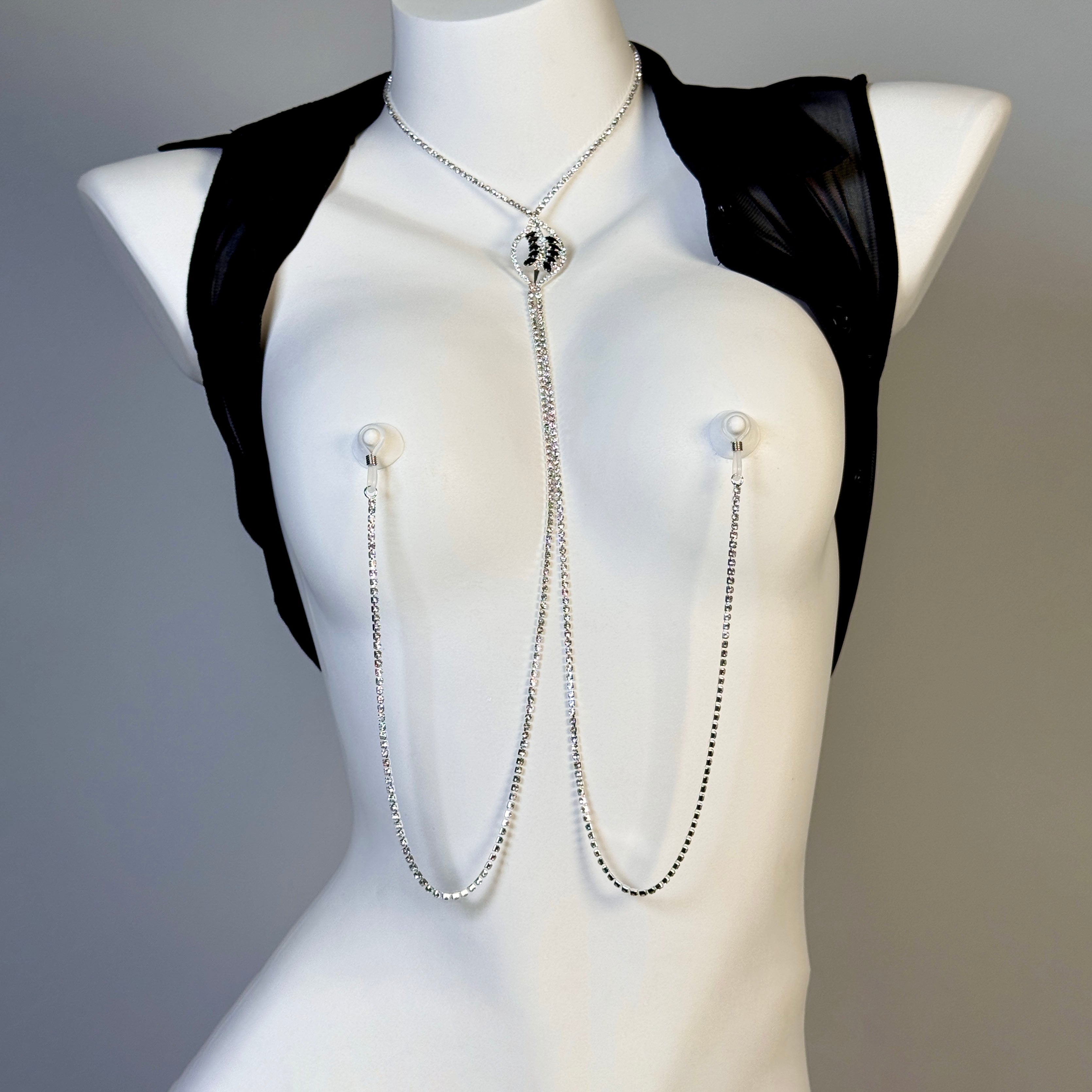 Crystal Leaf Goddess Body Chain