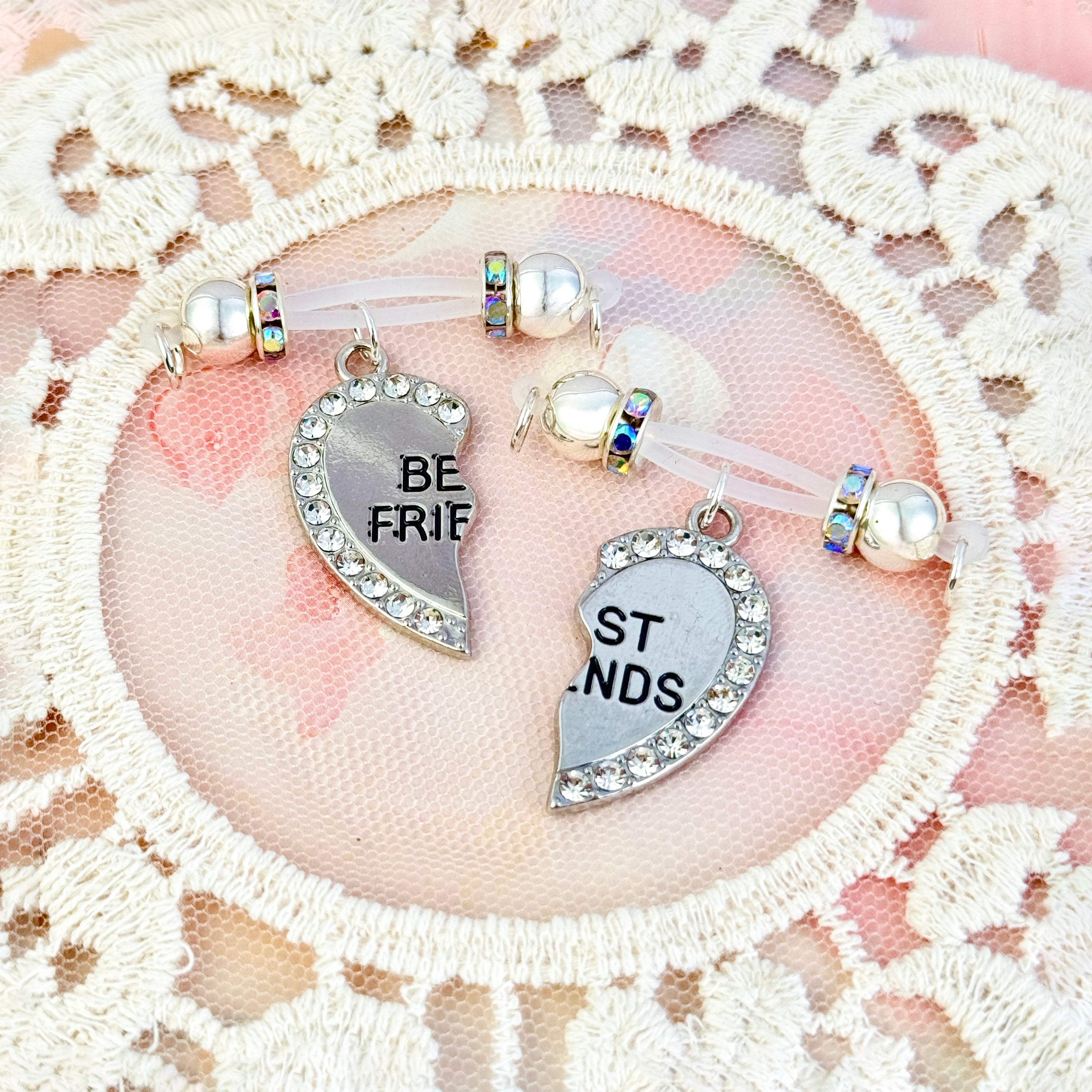 Love Bond Breakable Heart Charm Set