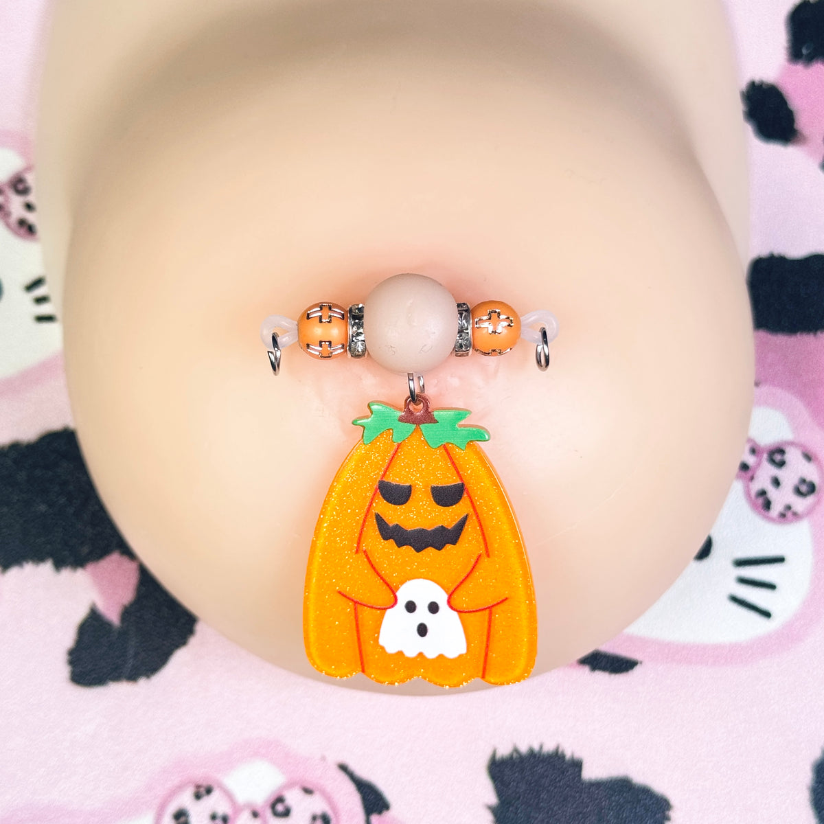 Pumpkin Ghost Nipple Clamps