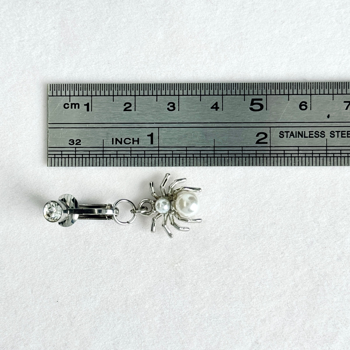 Pearl Spider Navel Charm