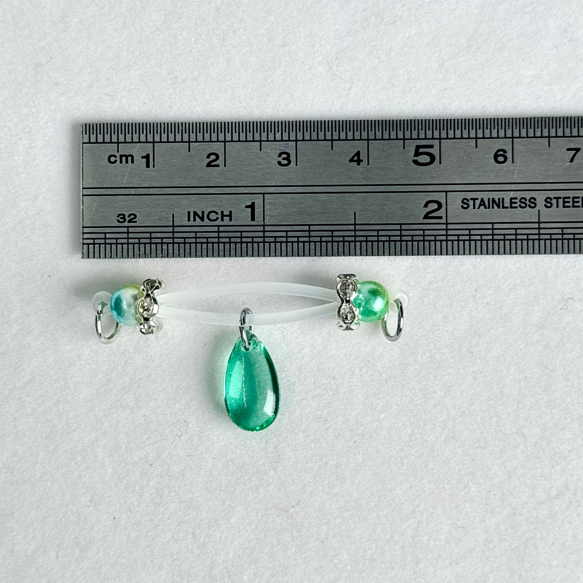 Emerald Drop Nipple Clips