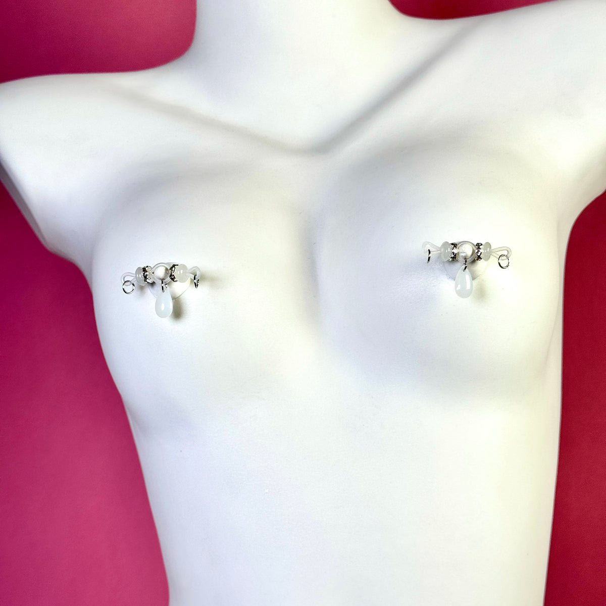Ivory Moon Nipple Clips
