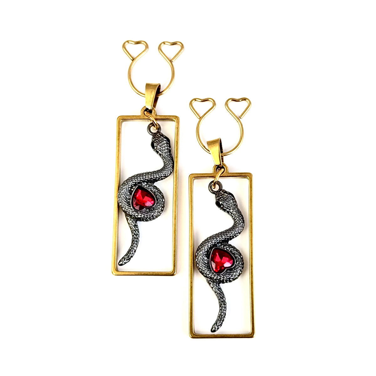 Ruby Serpent Nipple Clamps