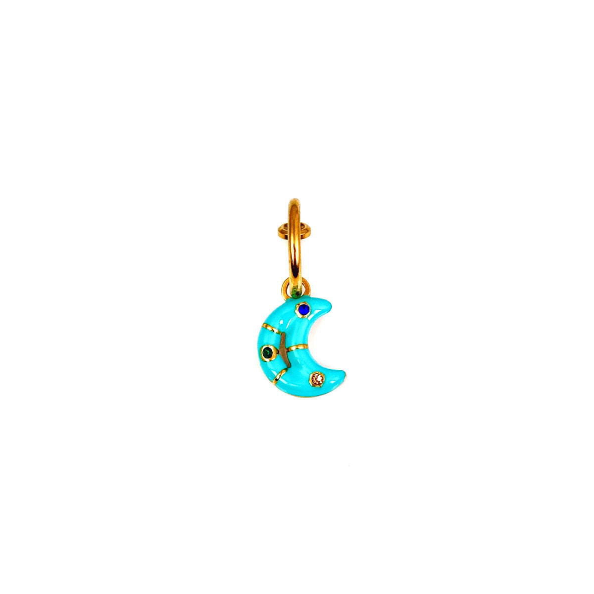 Blue Moon Charm Faux Belly Ring
