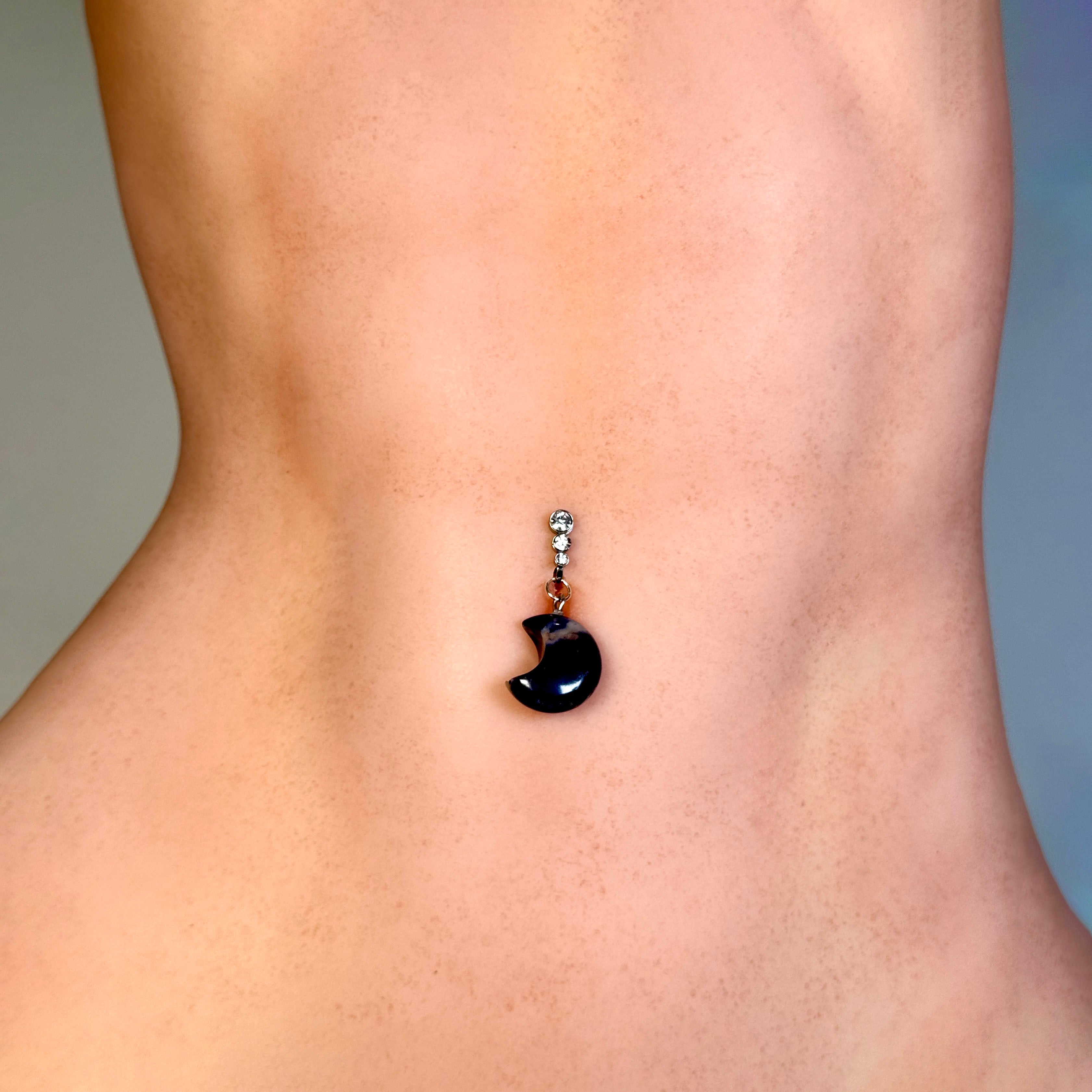 "Lunar Eclipse" Non-Piercing Navel Clip