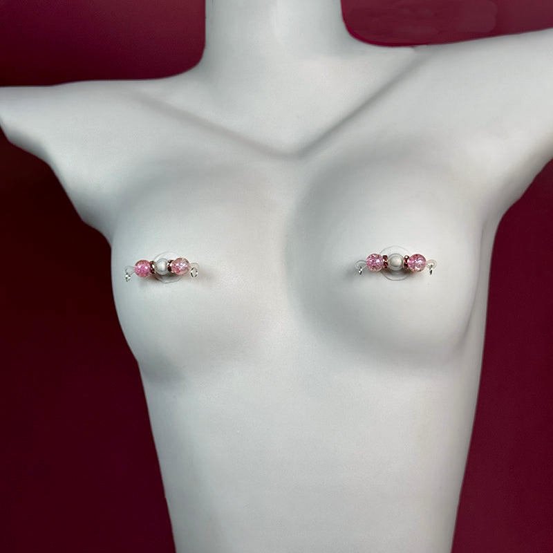 Pink Crackle Nipple Clamps