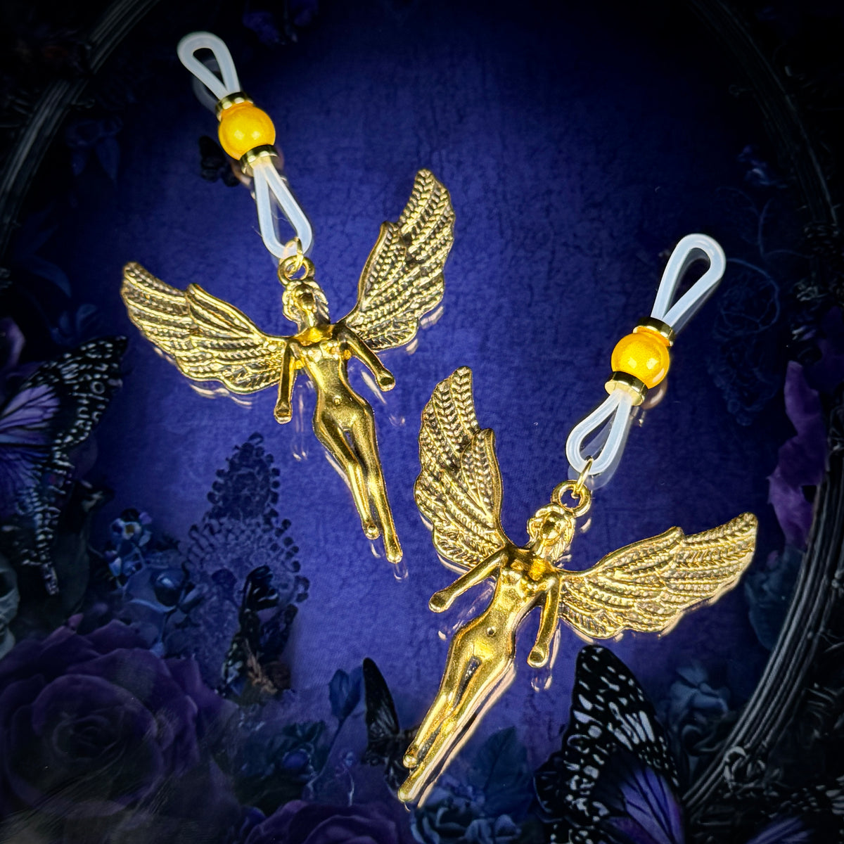 Golden Angel Wing Nipple Clamps