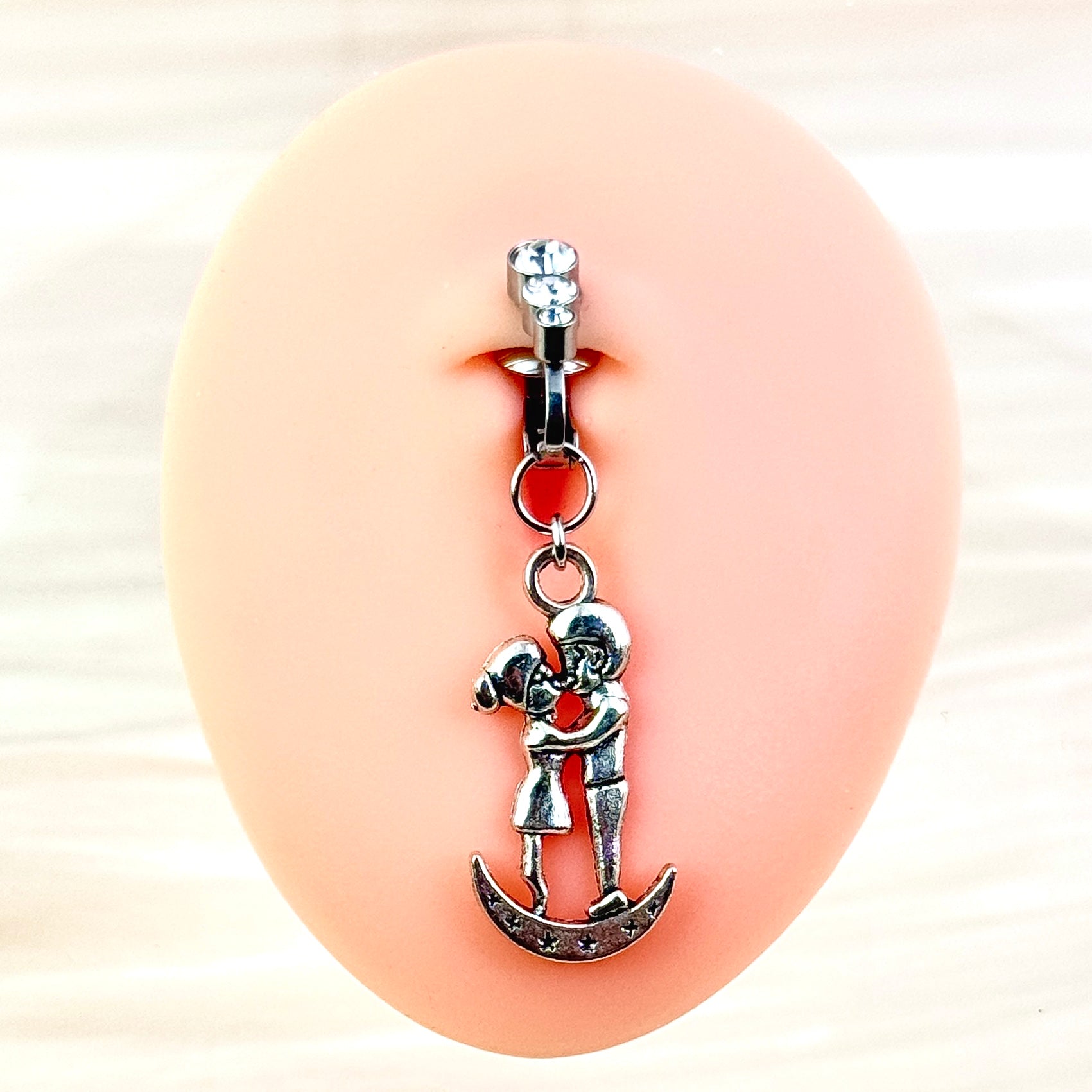Moon Lovers Faux Belly Button Ring