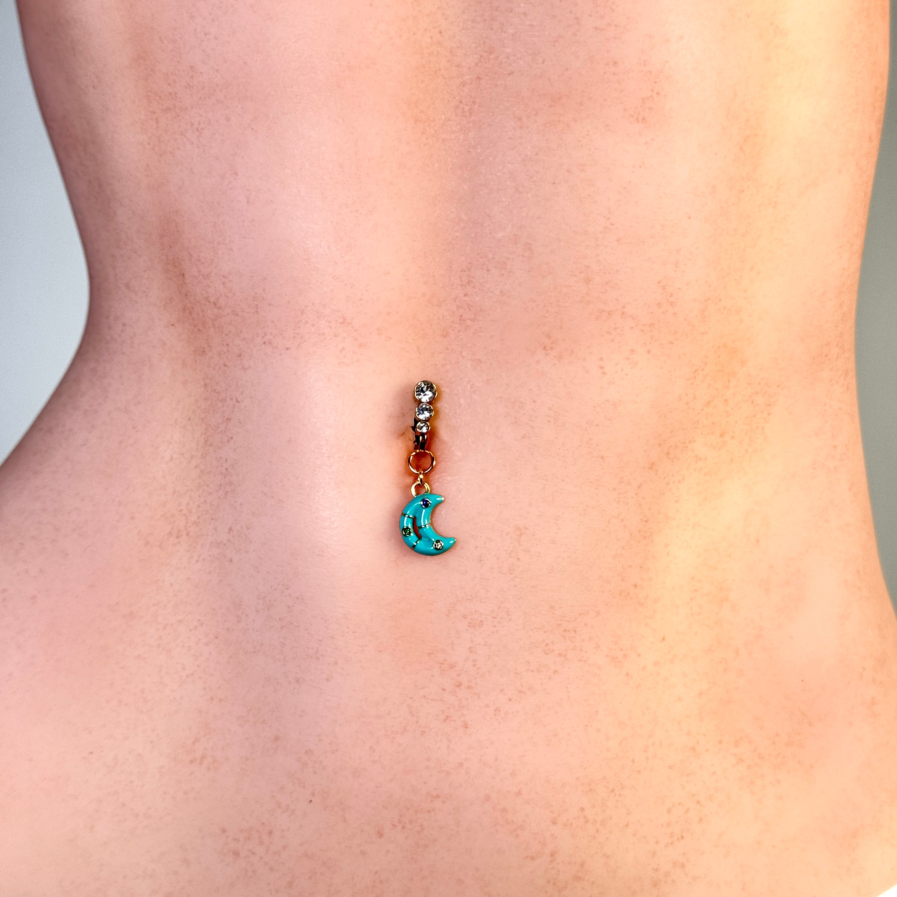 Celestial Moon Non-Piercing Navel Charm