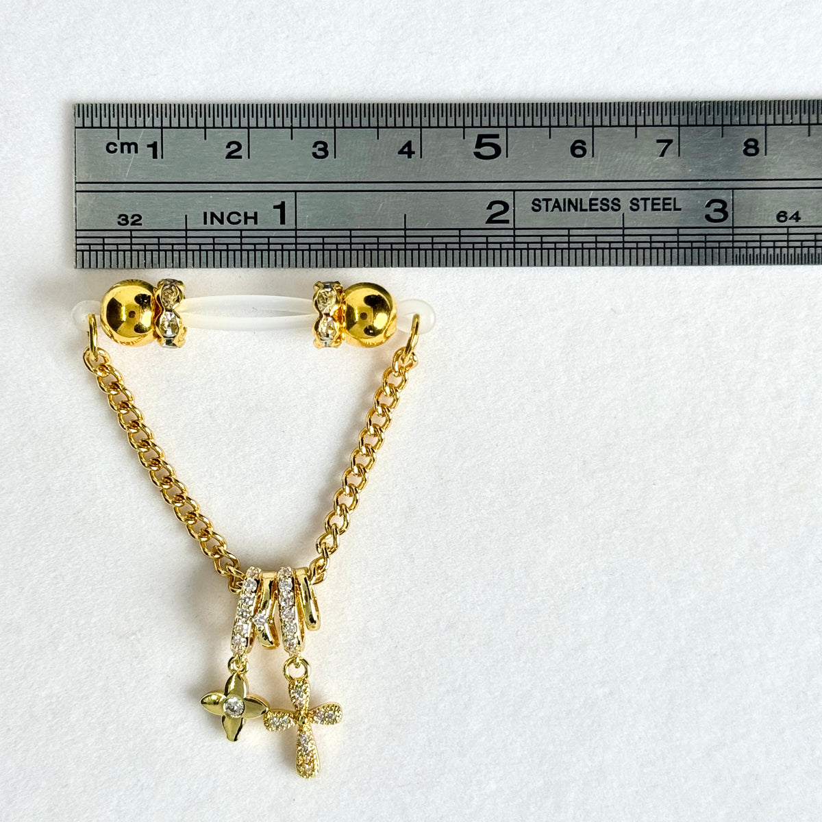 Golden Double Cross Nipple Clamp