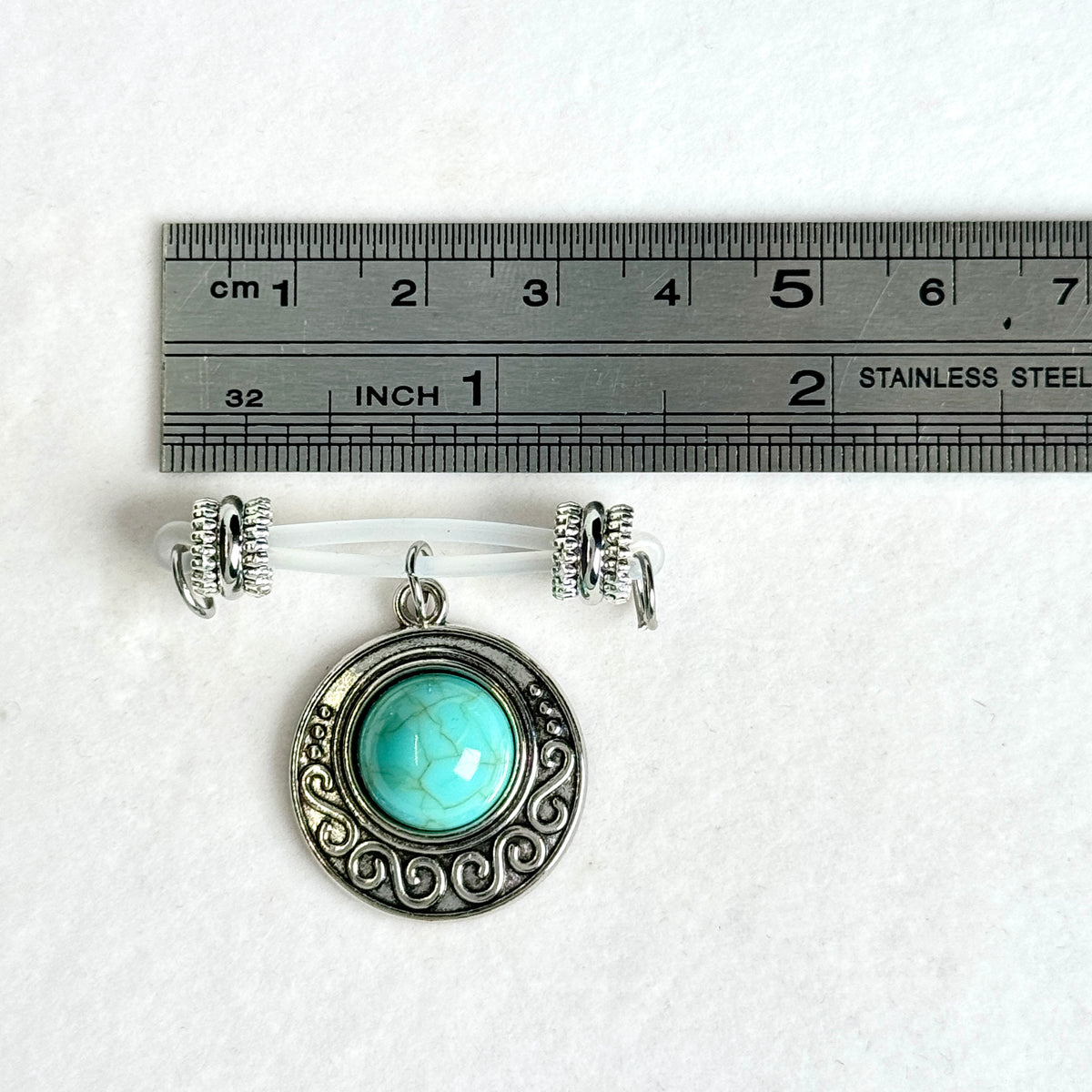 Mystic Turquoise Charm Nipple Clamp