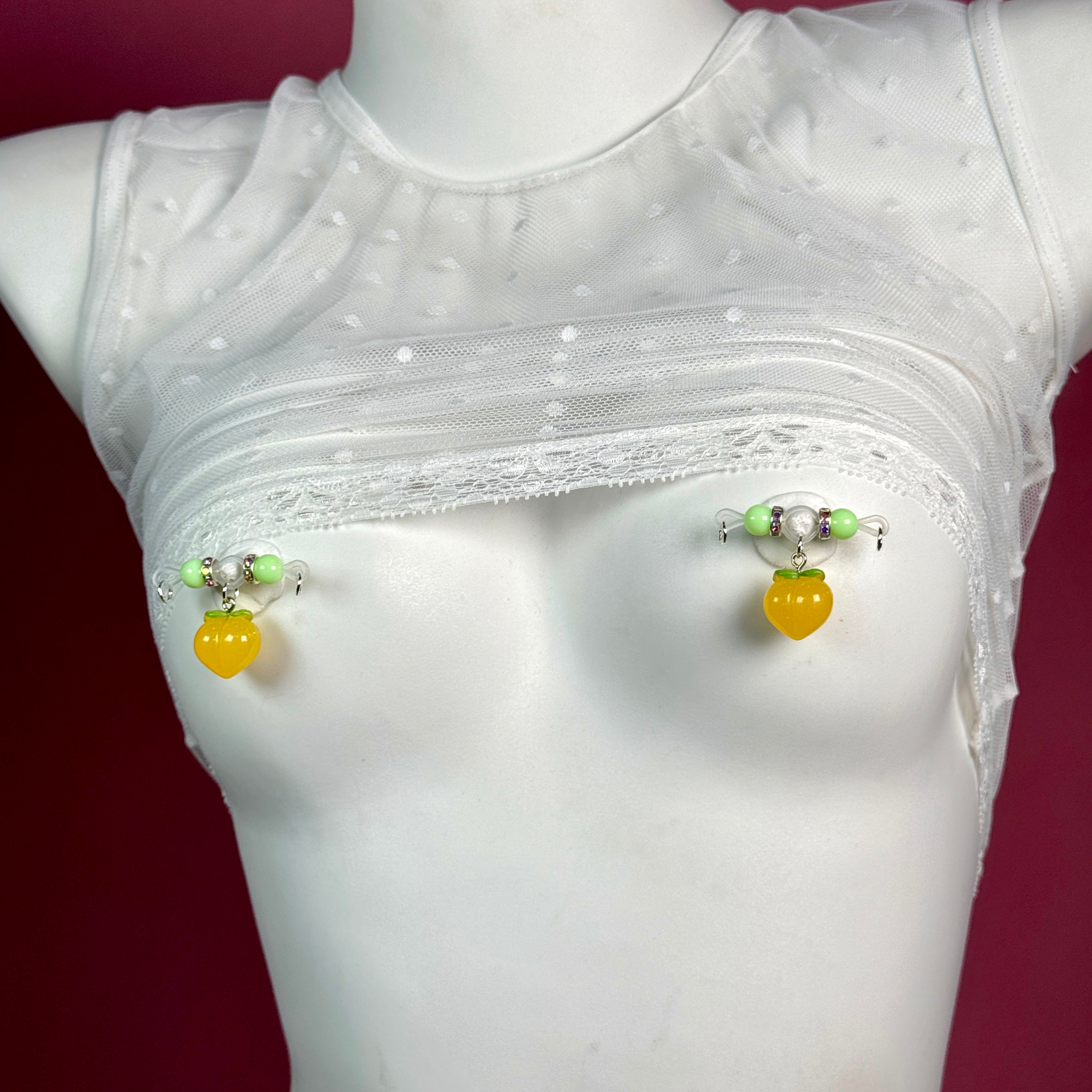 Juicy Peach Nipple Clamps
