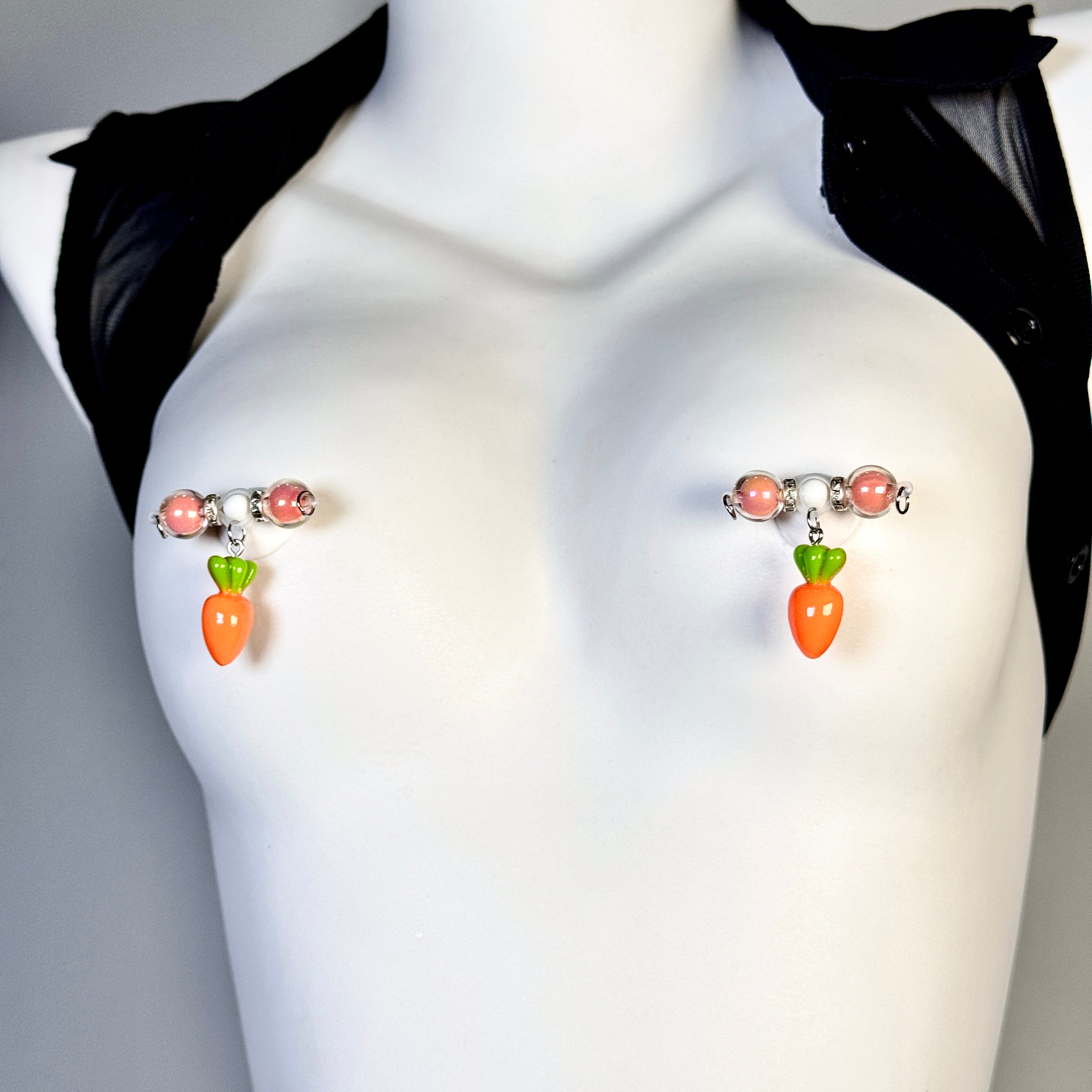 Sweet Carrot Charm Nipple Clamps