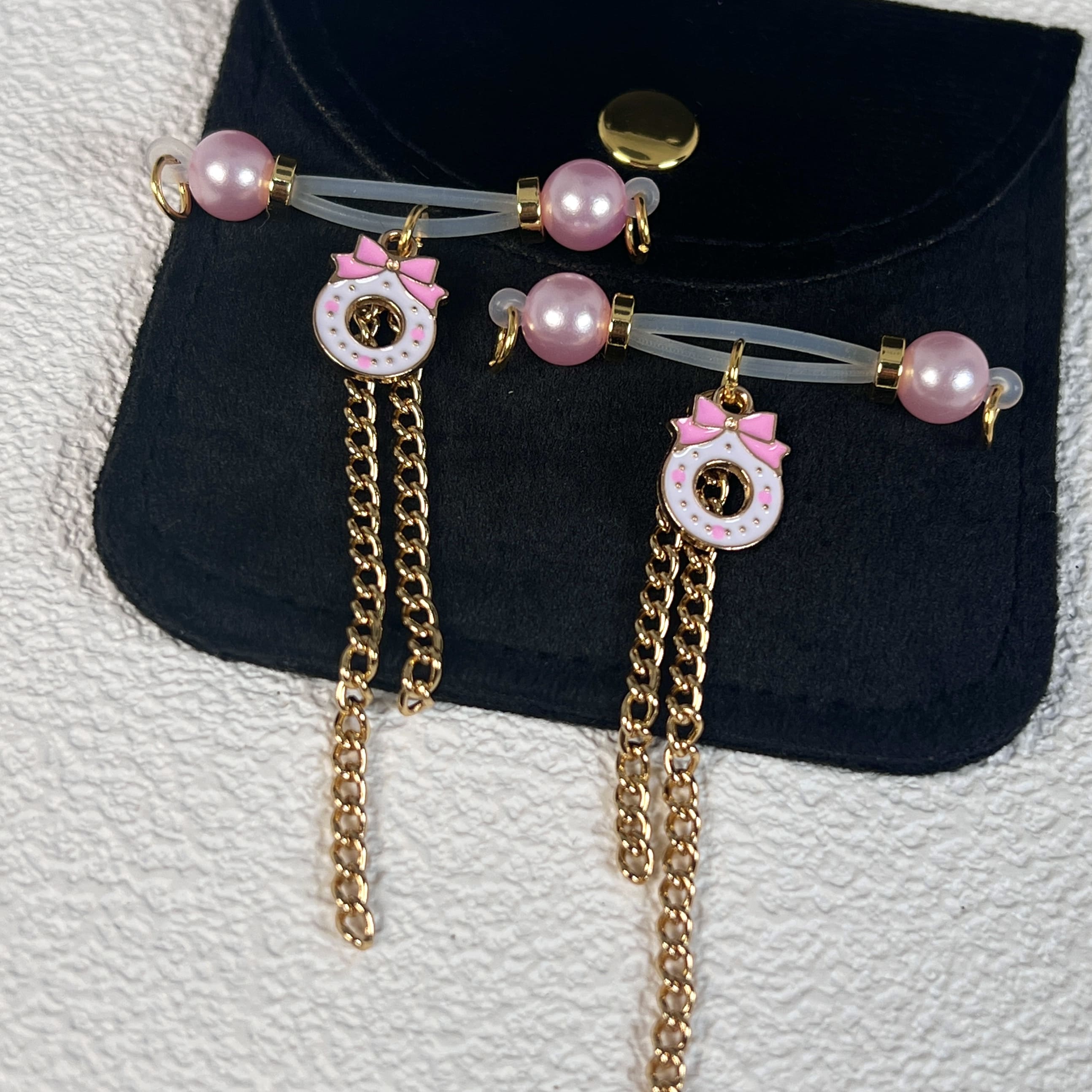 Blush Donut Luxe Clips