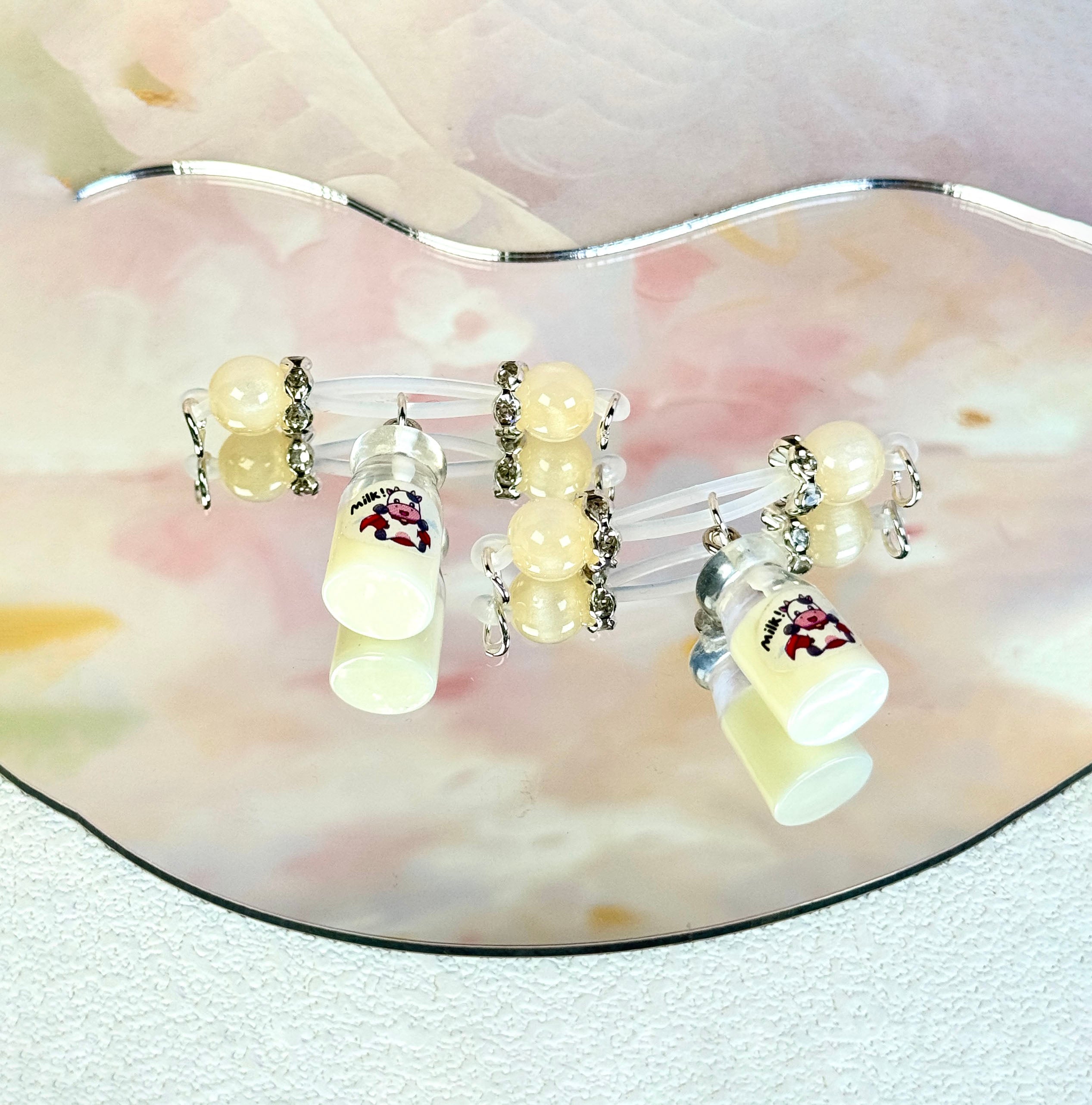 Milk Bottle Charm Nipple Clamps