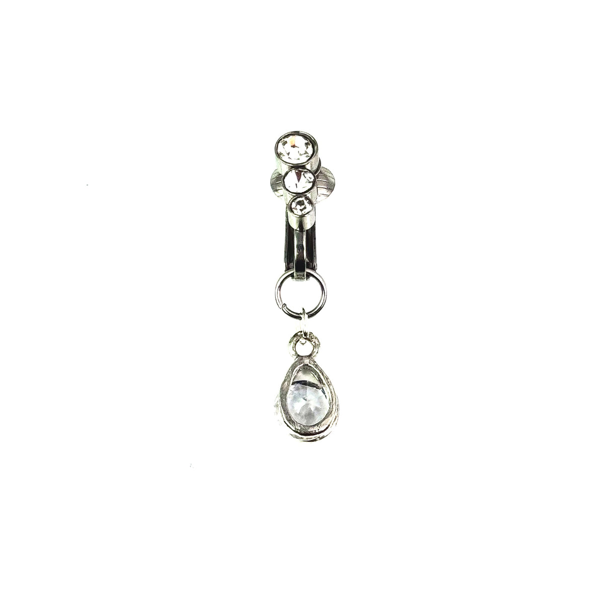 Crystal Teardrop Faux Belly Ring