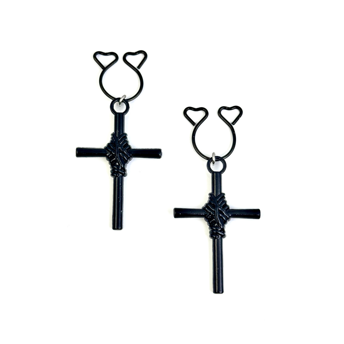 Midnight Cross Charm Clip