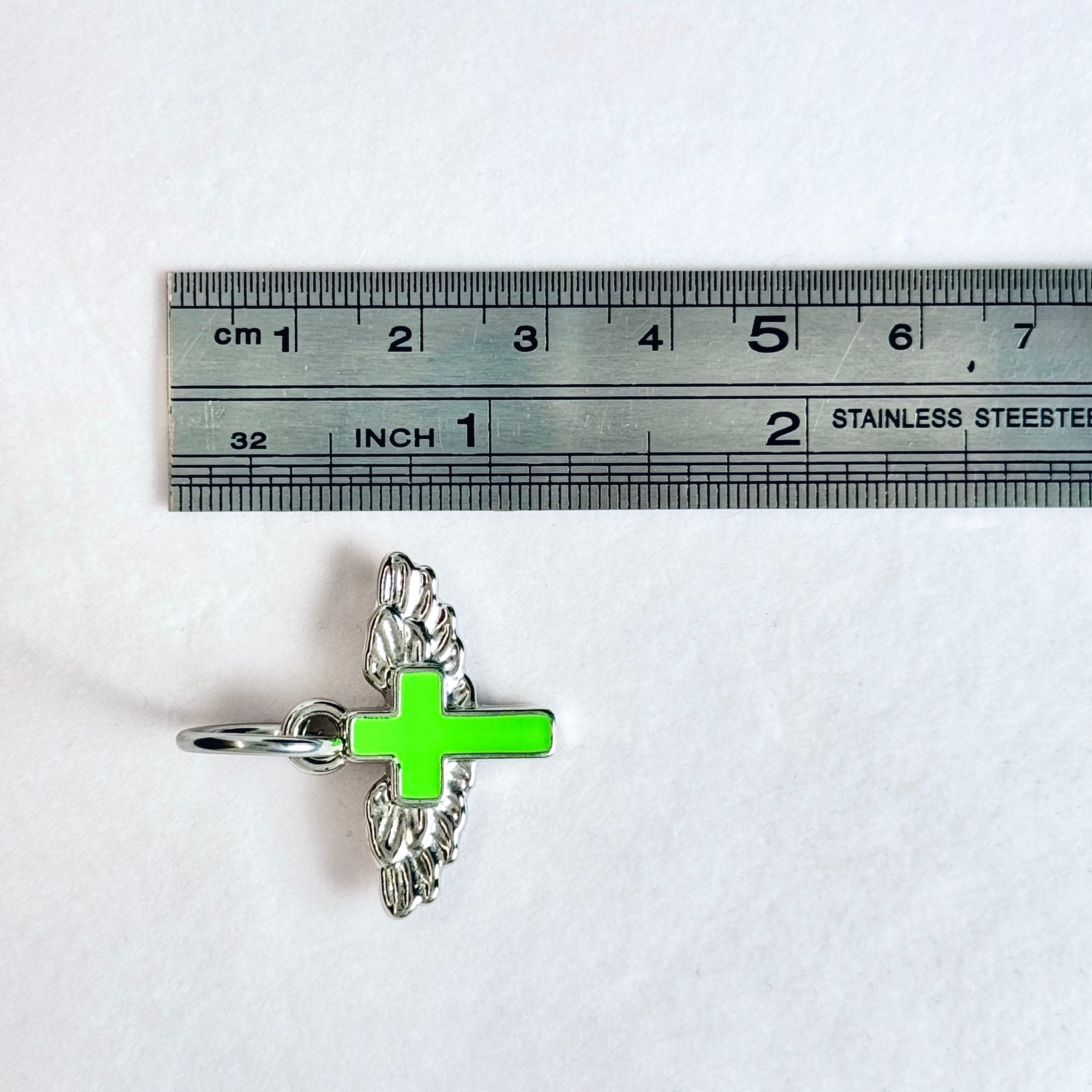 Angel Wing Cross Clip-On Navel Ring (Non-Piercing)
