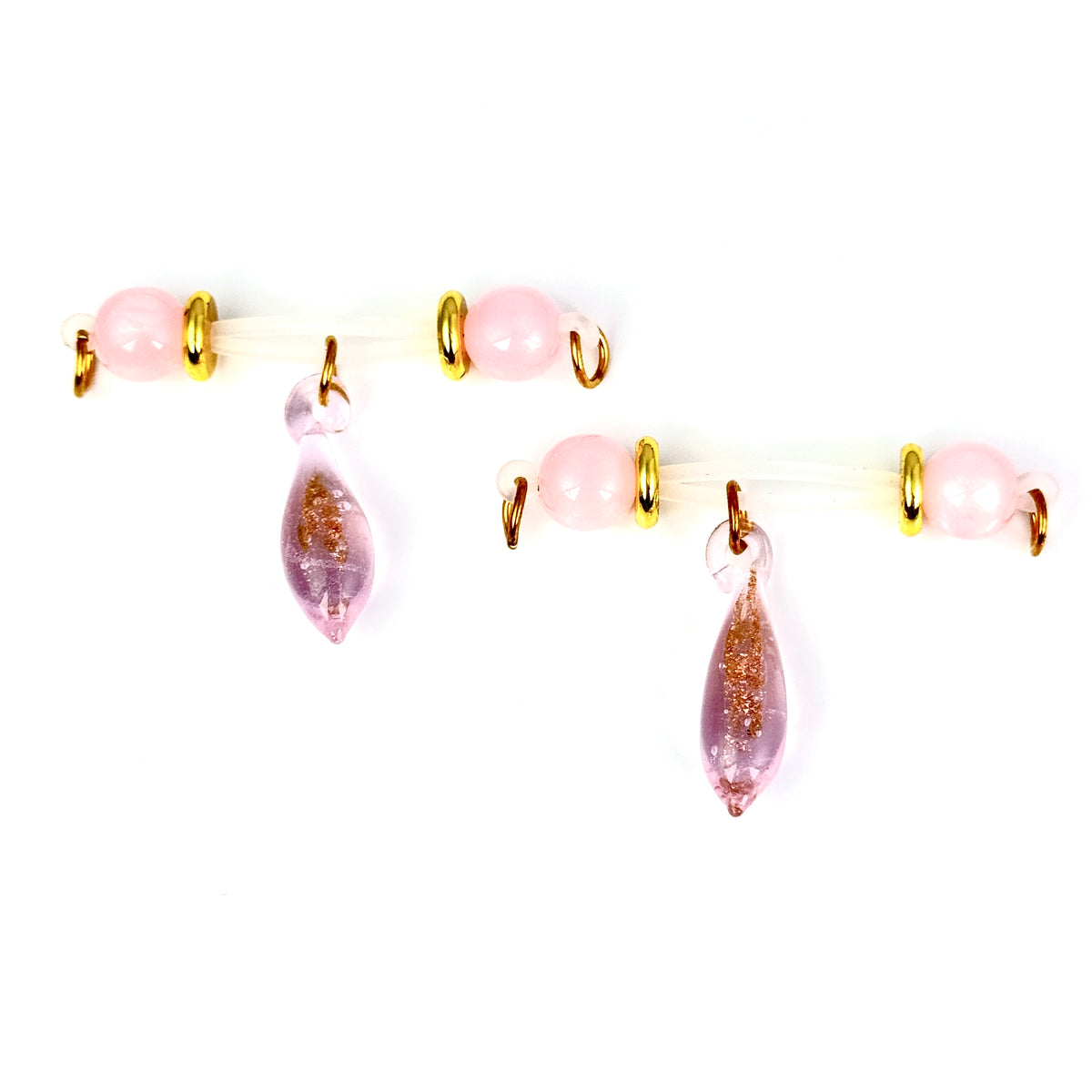 Pink Teardrop Faux Nipple Ring