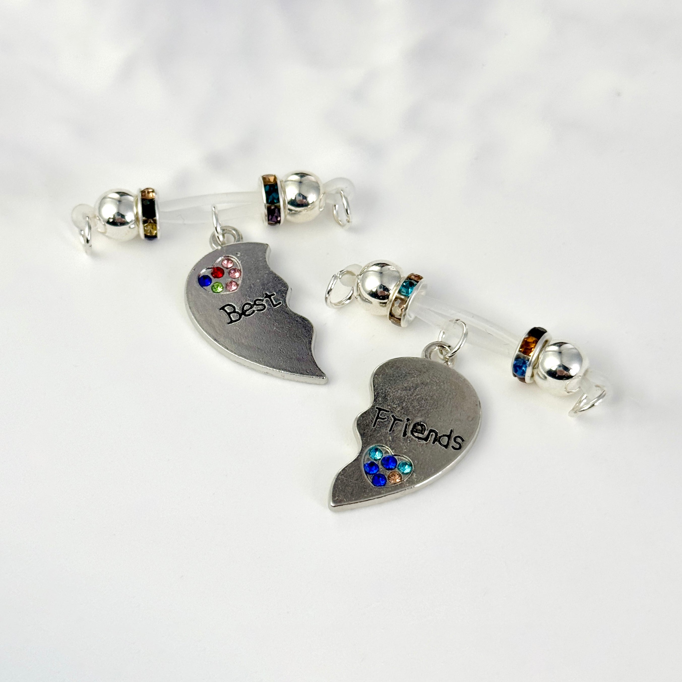 Crystal Link BFF Heart Set