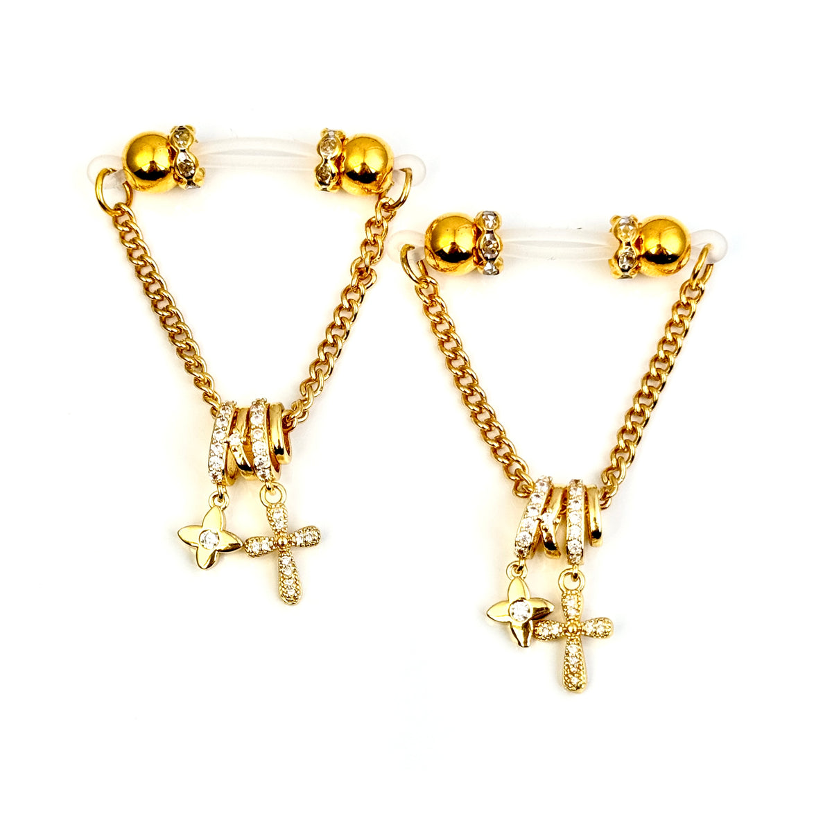 Golden Double Cross Nipple Clamp