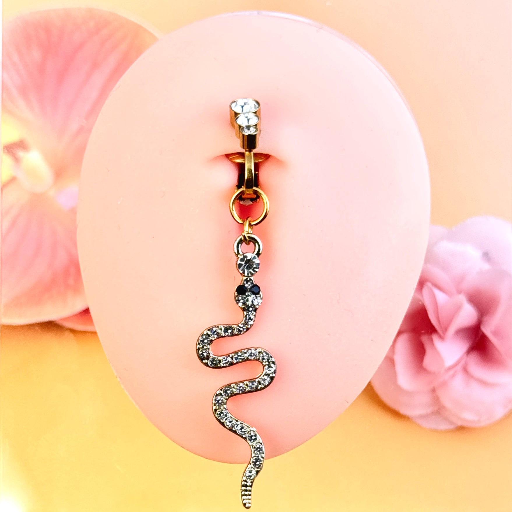 Serpent Crystal Belly Clip