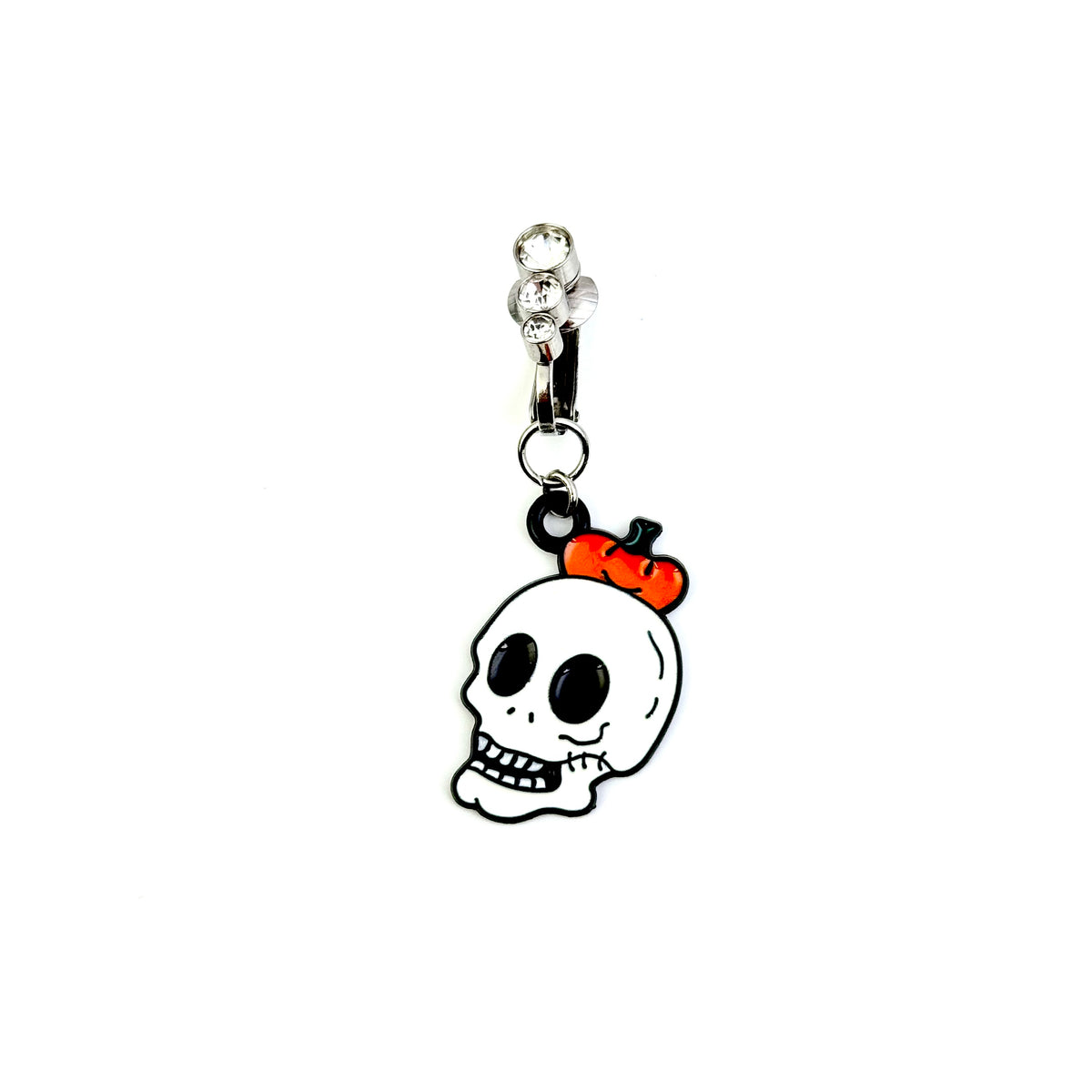 Pumpkin Skull Halloween Belly Ring