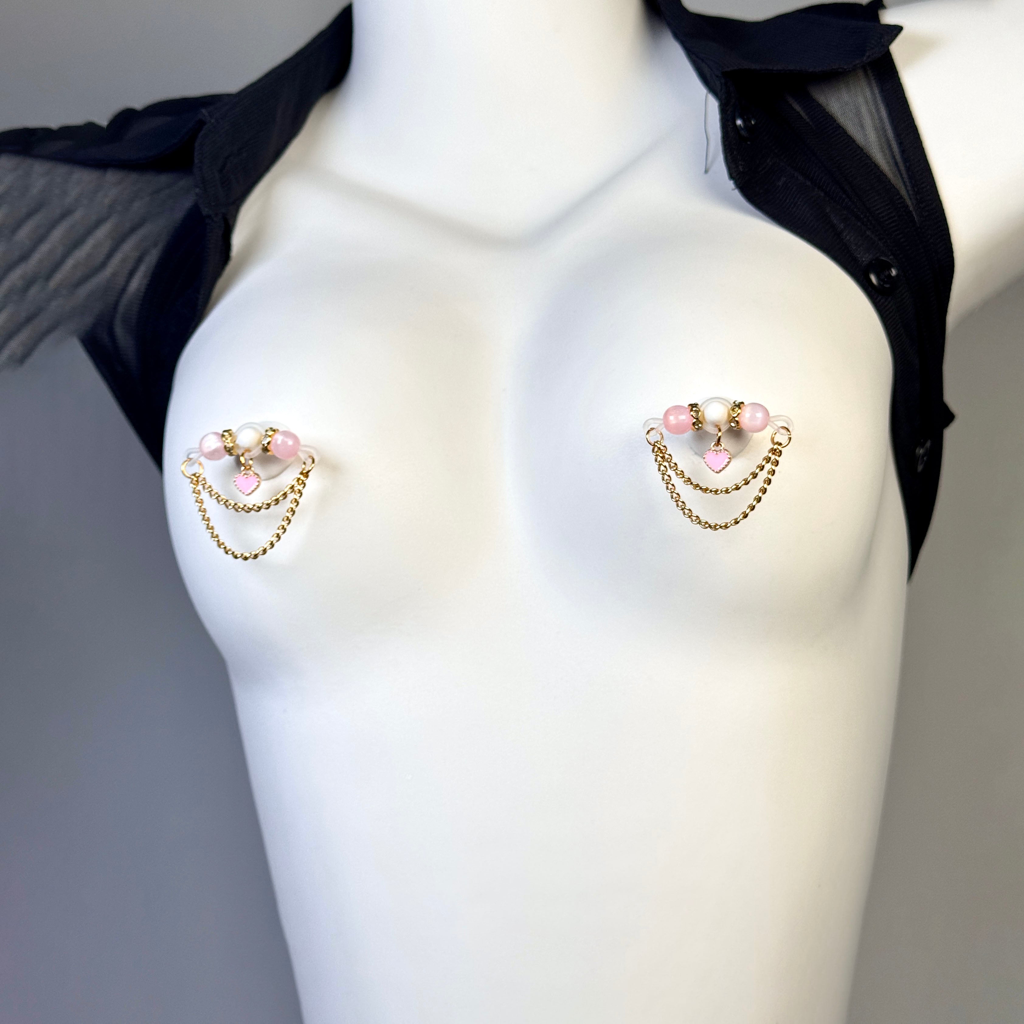 Sweetheart Pearl Non-Piercing Nipple Clamps