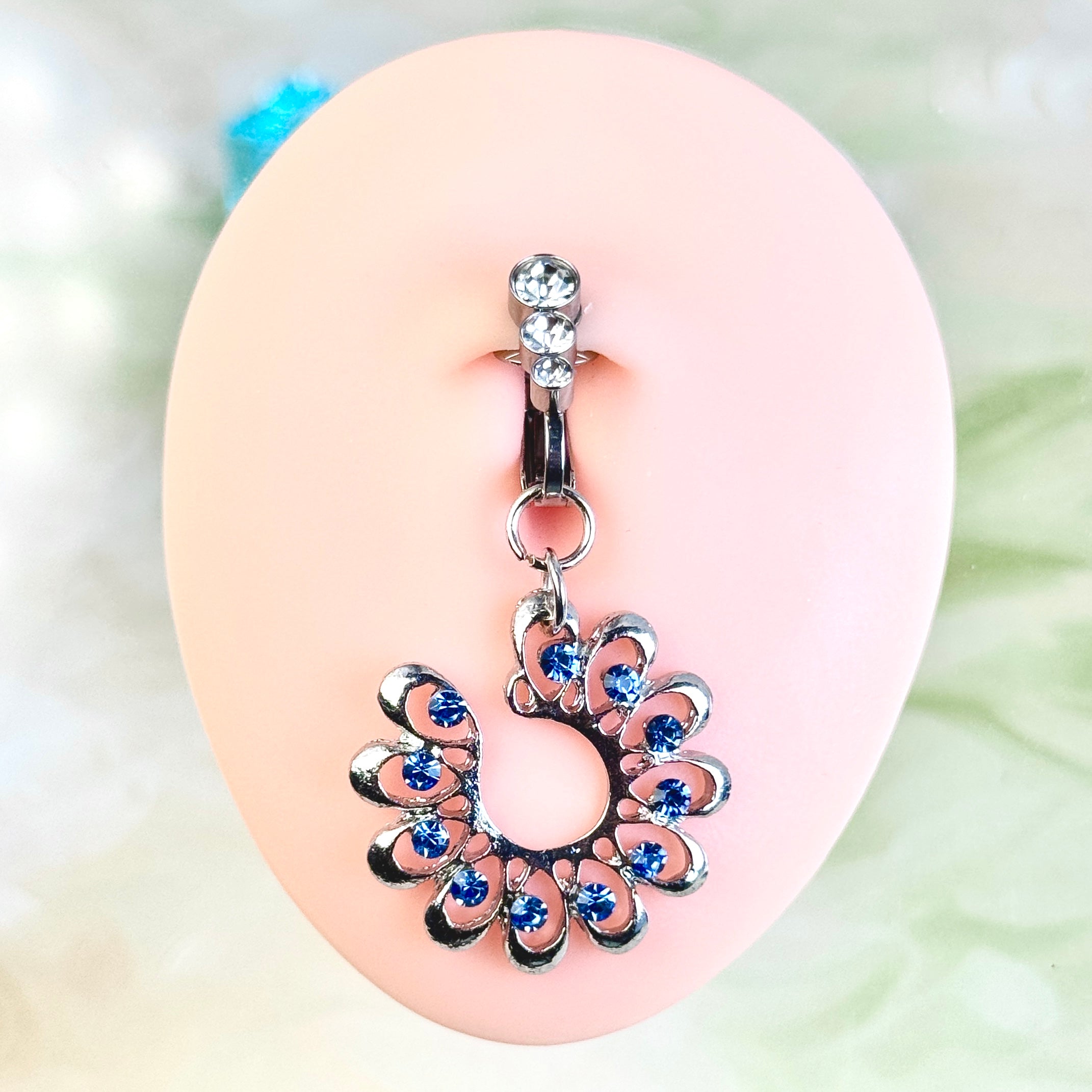 Luna Peacock Crystal Navel Clip™