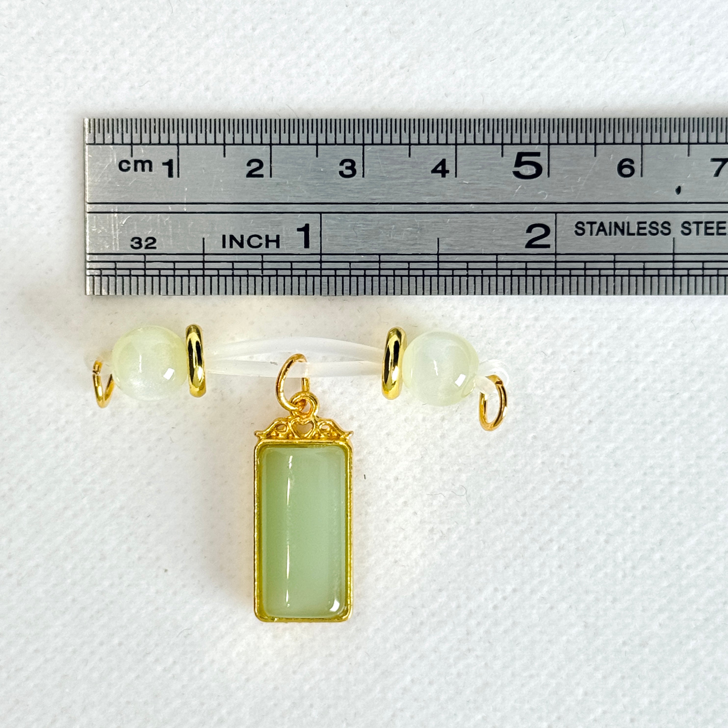 Golden Jade Temple Pendant Set