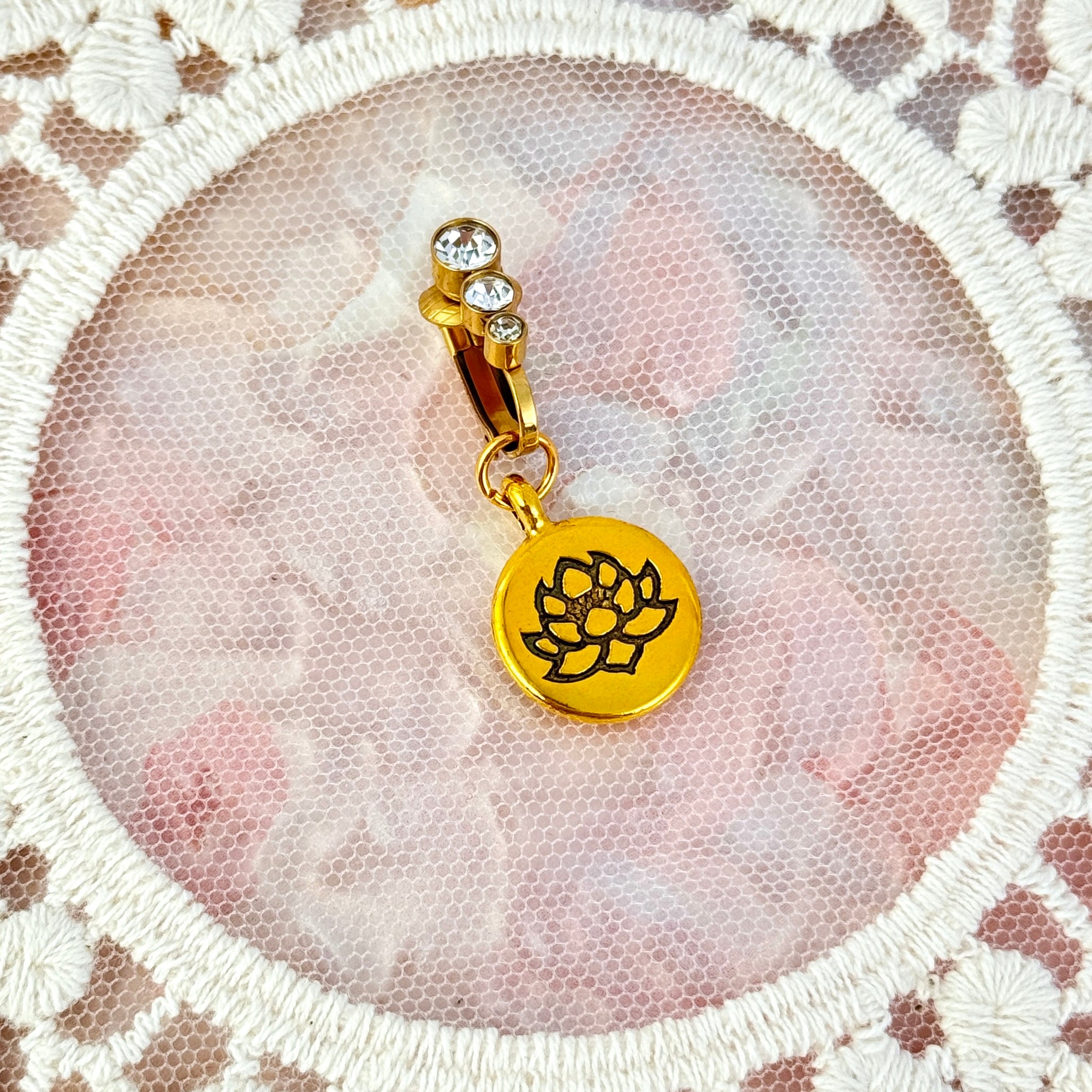 Golden Lotus Zen Navel Piercing Jewelry