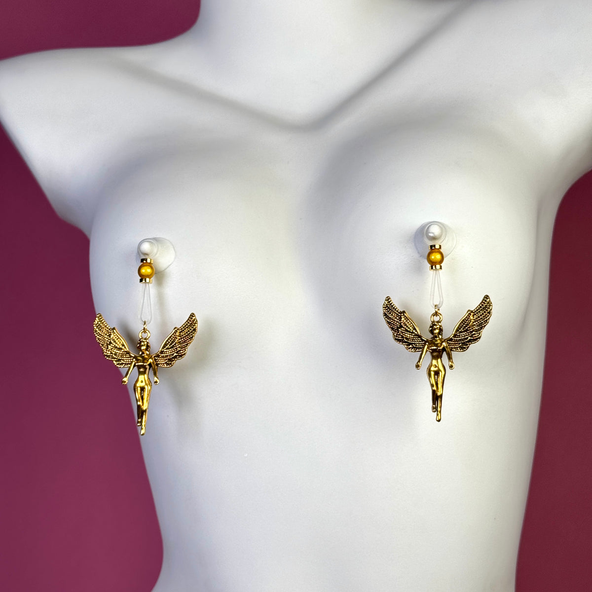 Golden Angel Wing Nipple Clamps