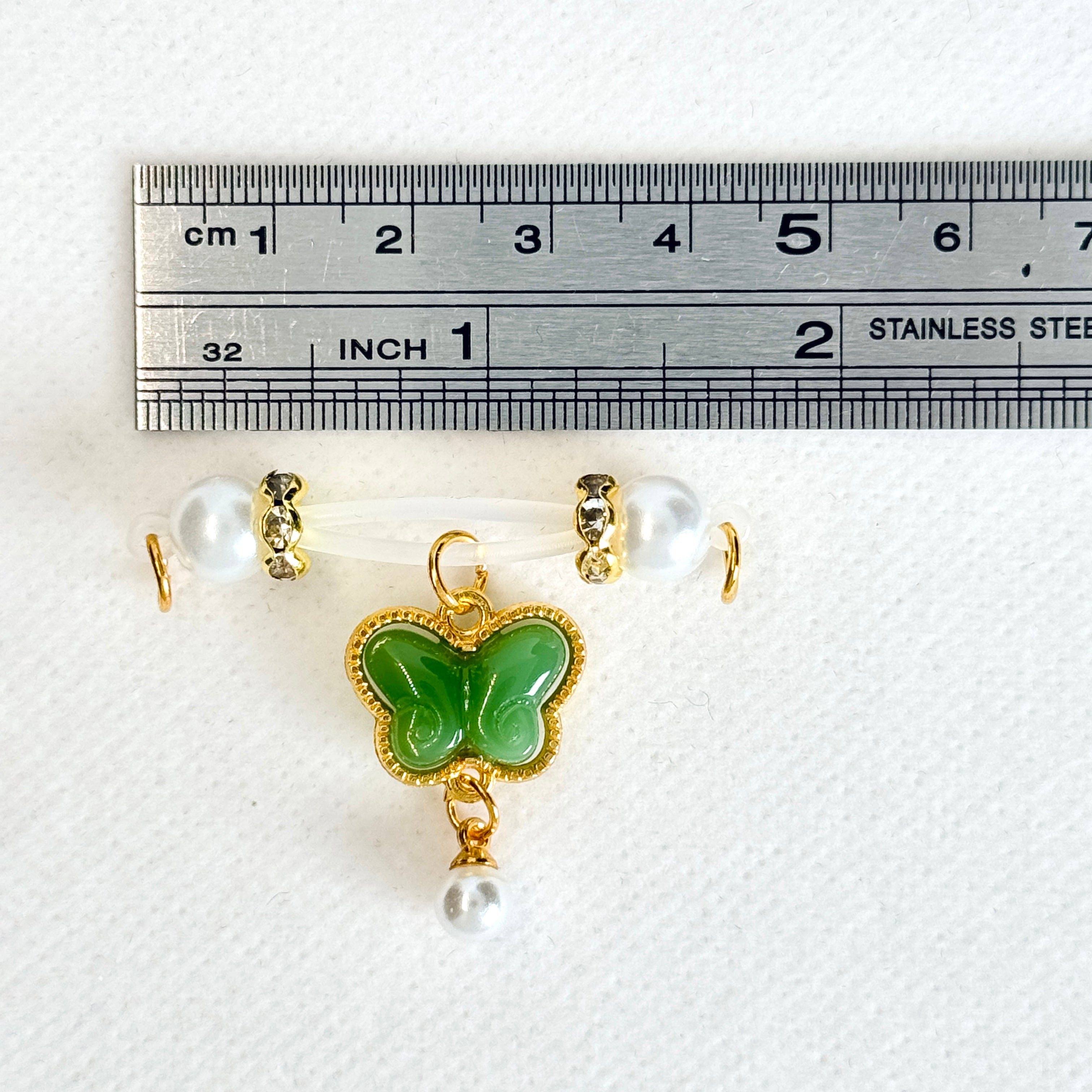Regal Jade Butterfly Clips