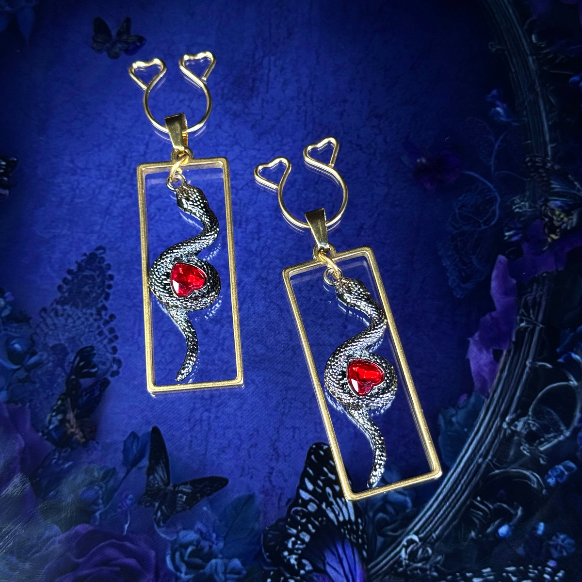Ruby Serpent Nipple Clamps
