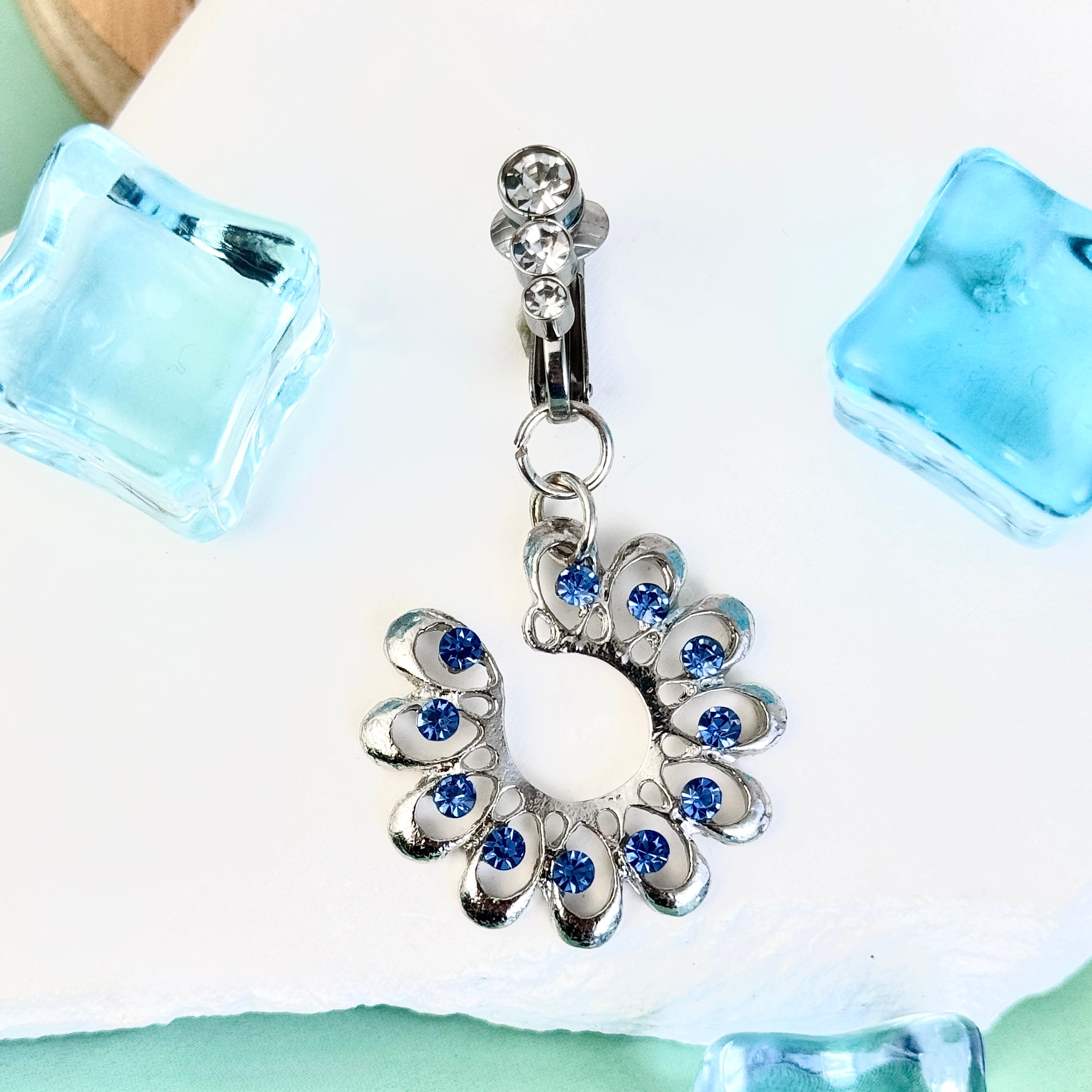 Luna Peacock Crystal Navel Clip™