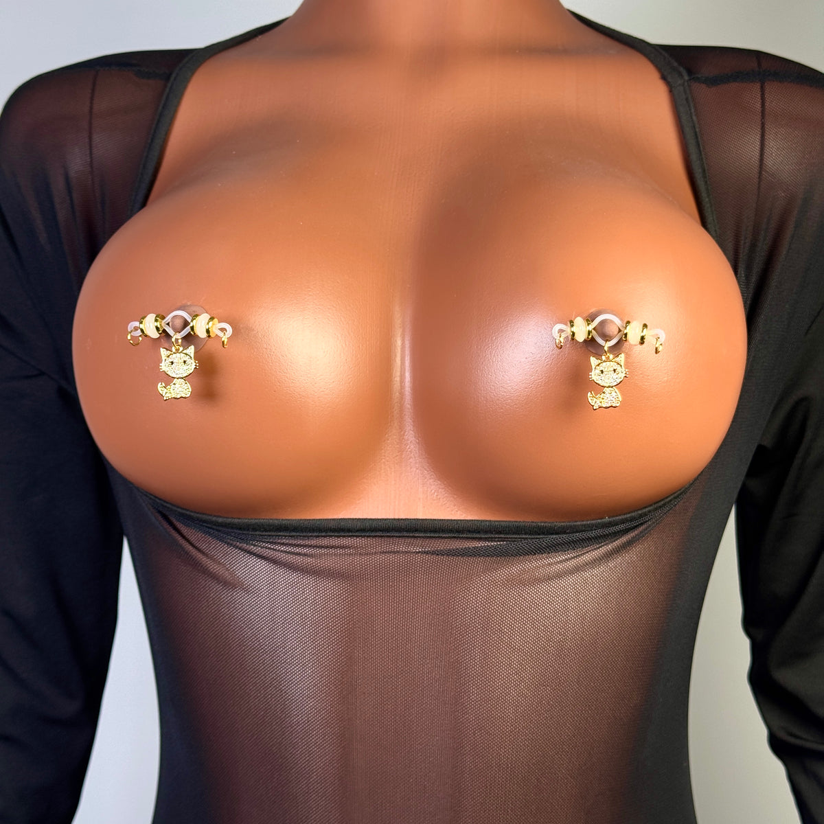 Golden Kitty Nipple Clamps