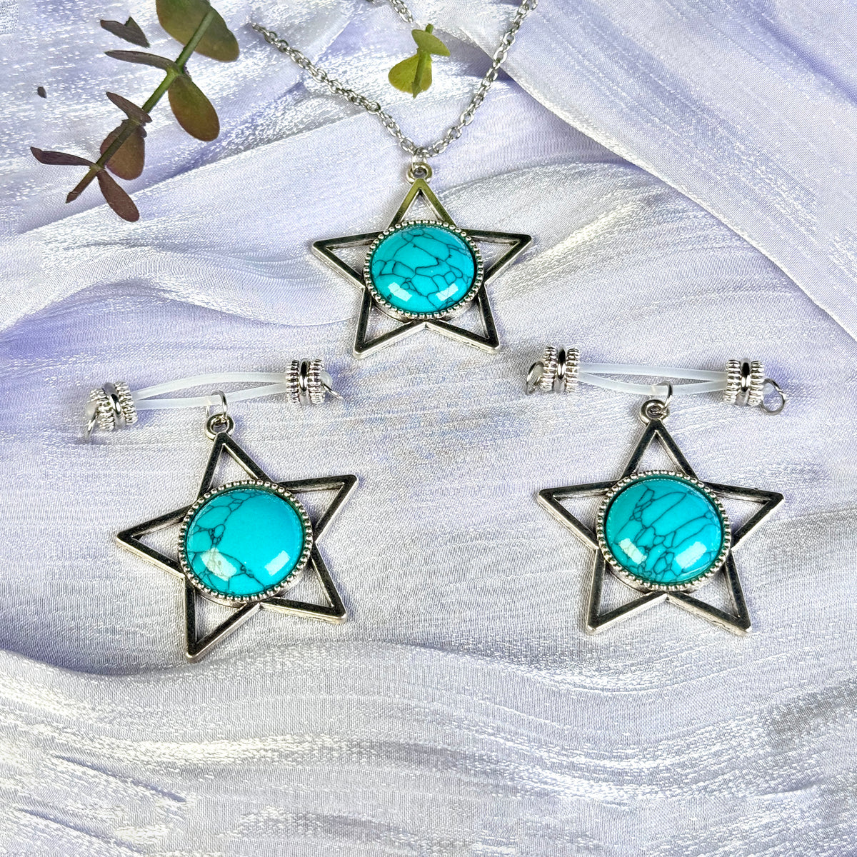 Mystic Star Turquoise Nipple Clamp Set