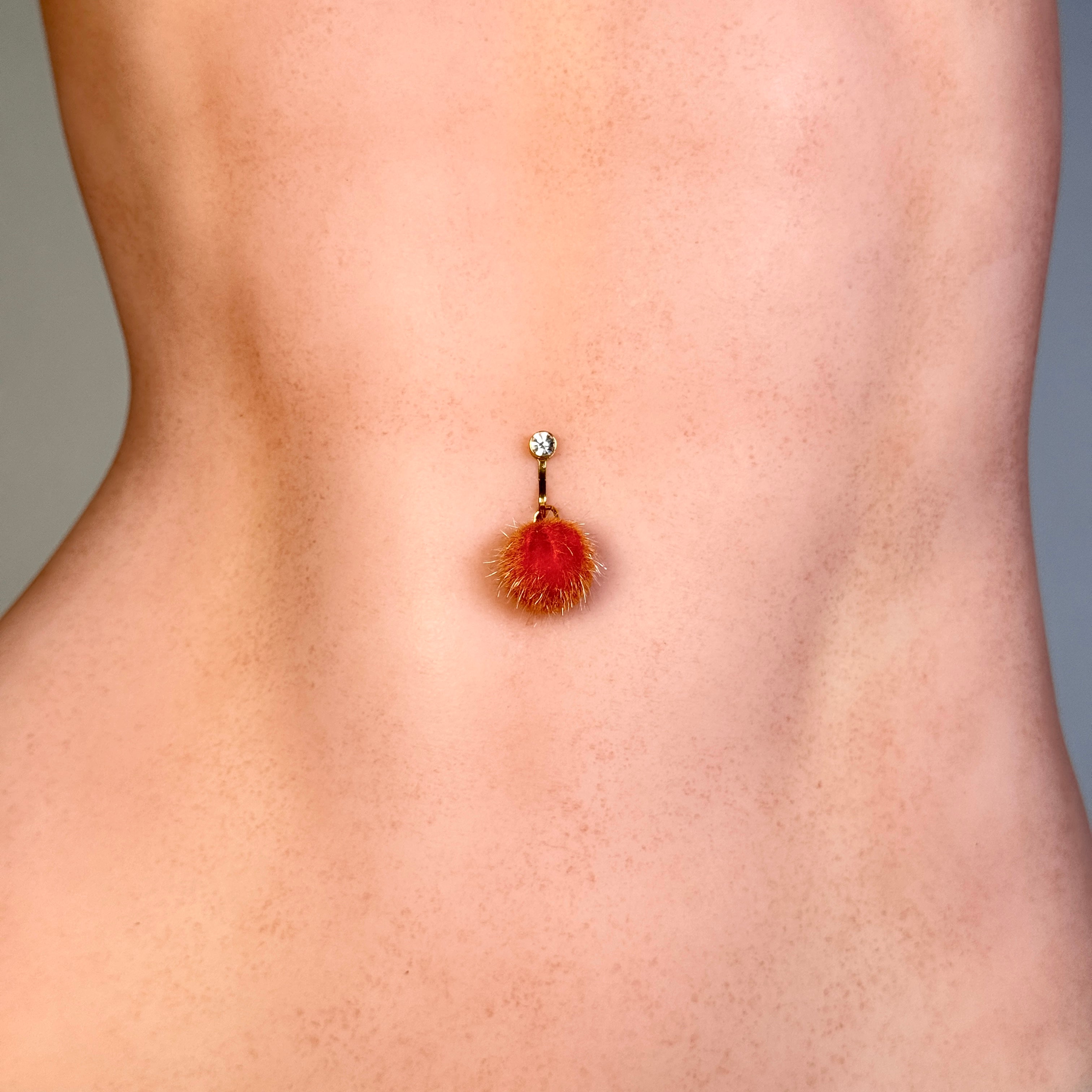 Citrus Pom-Pom Non-Piercing Navel Clip