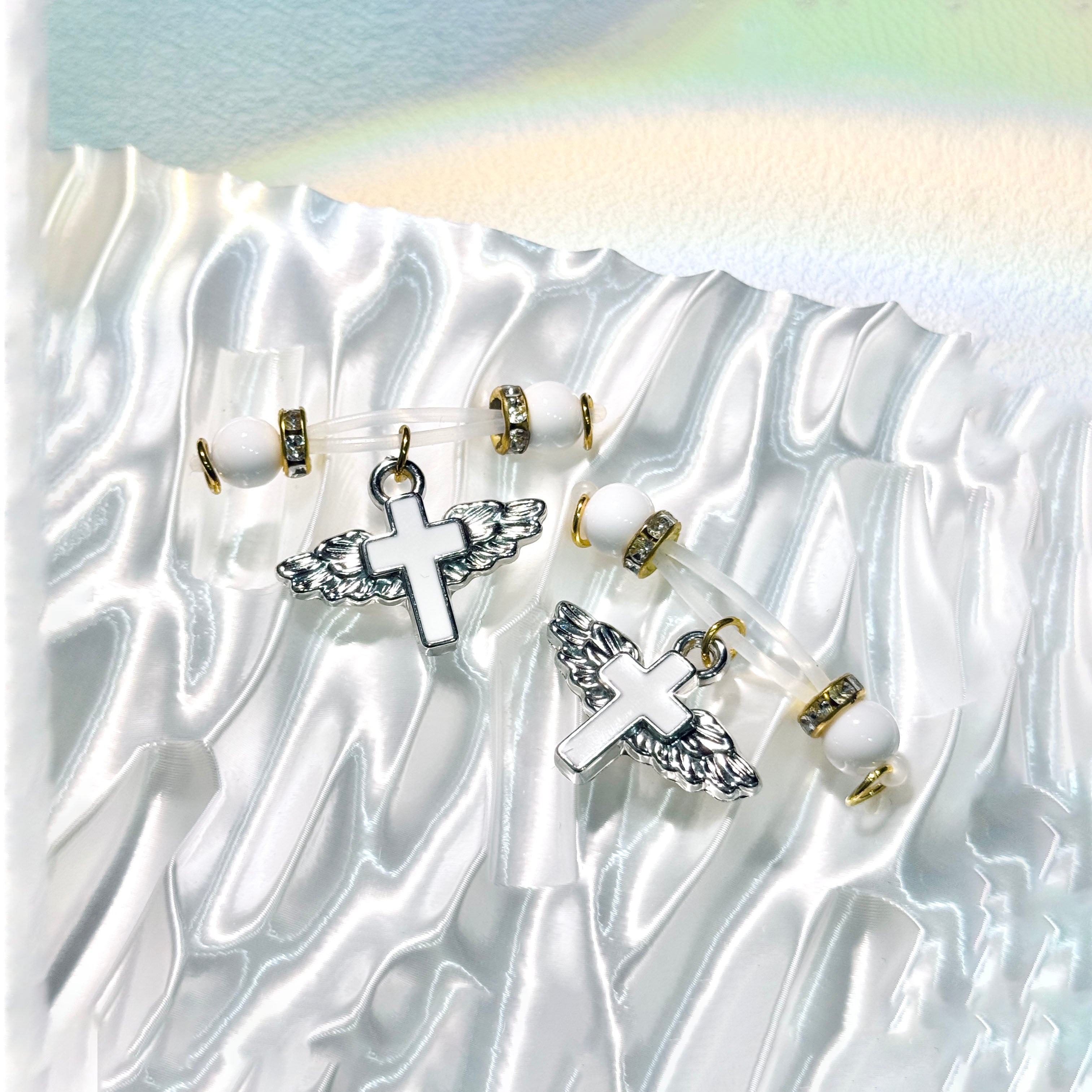 Angel Wing Cross Nipple Clamps