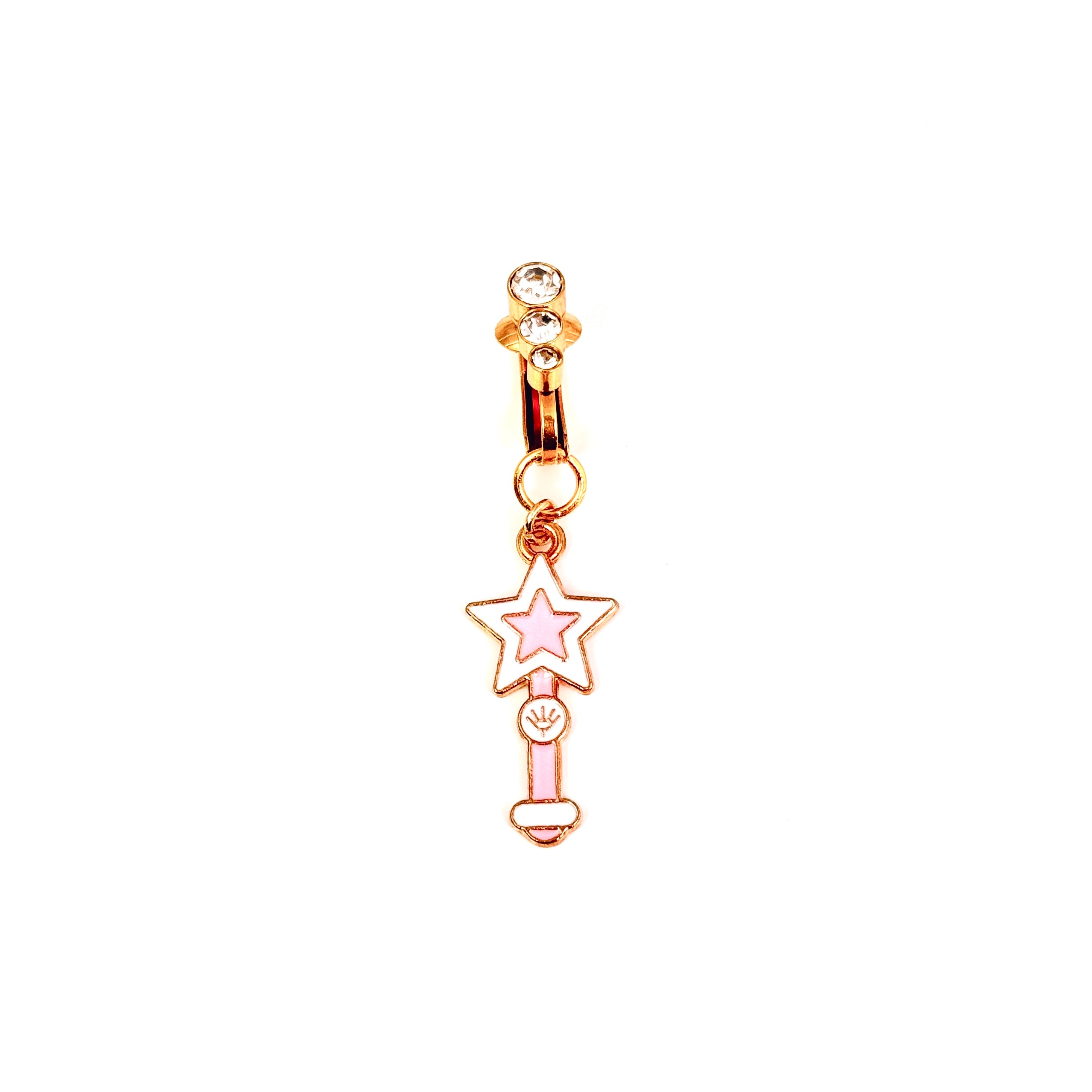 Magic Star Wand Faux Belly Button Ring