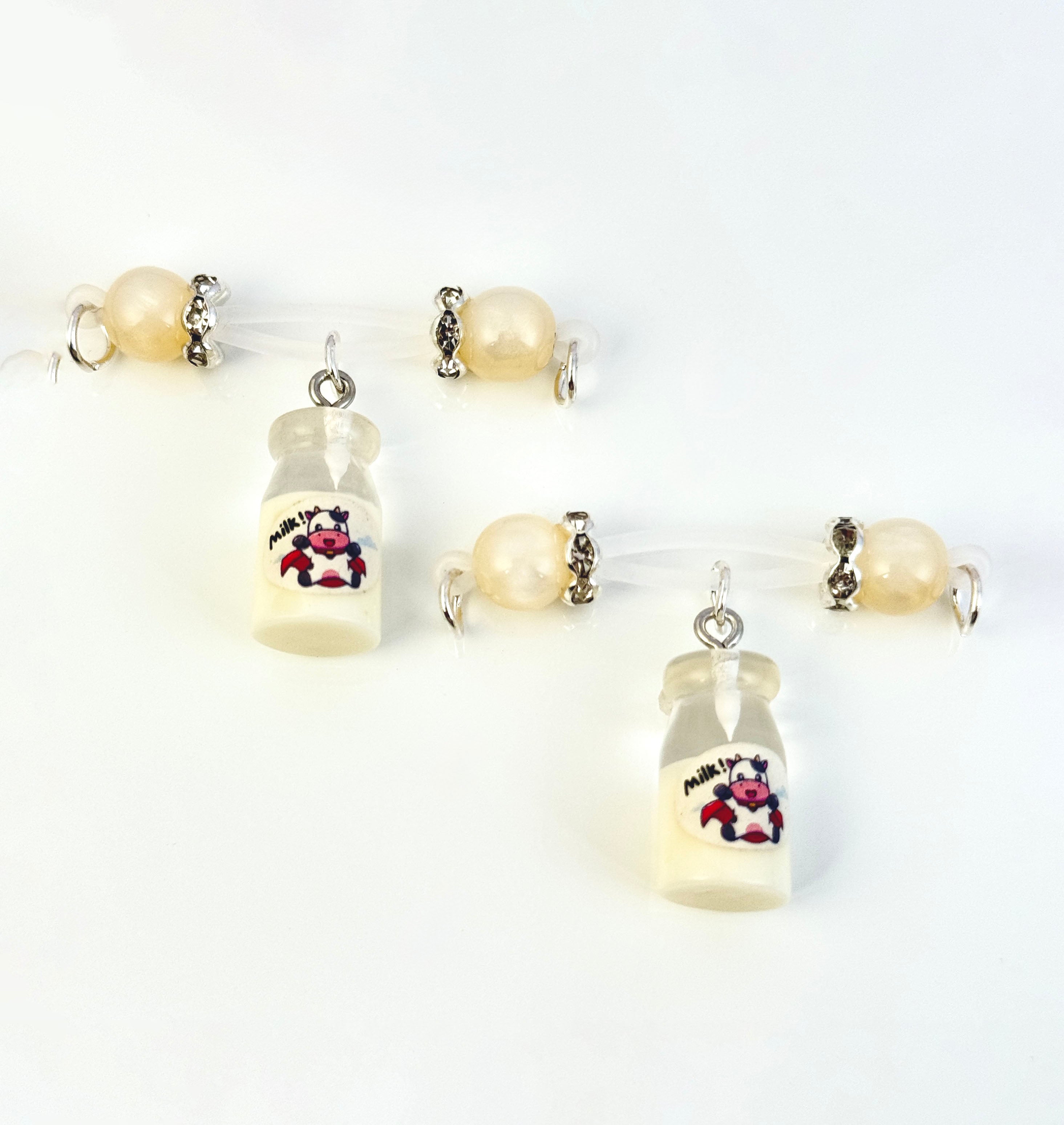 Milk Bottle Charm Nipple Clamps