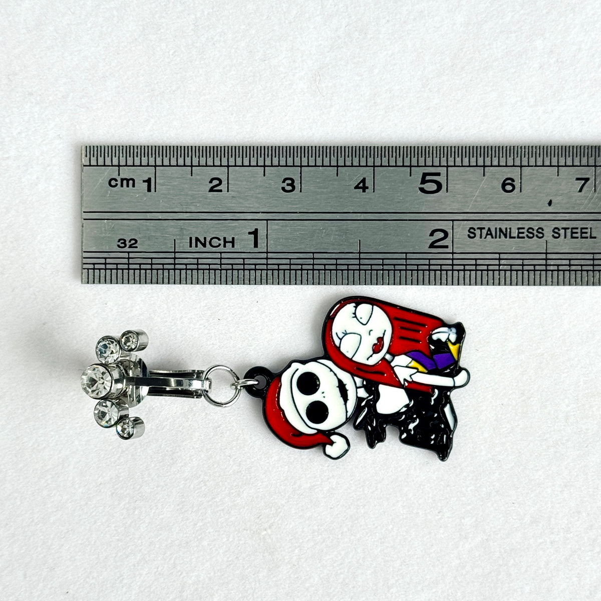 Spooky Love Skeleton Belly Ring