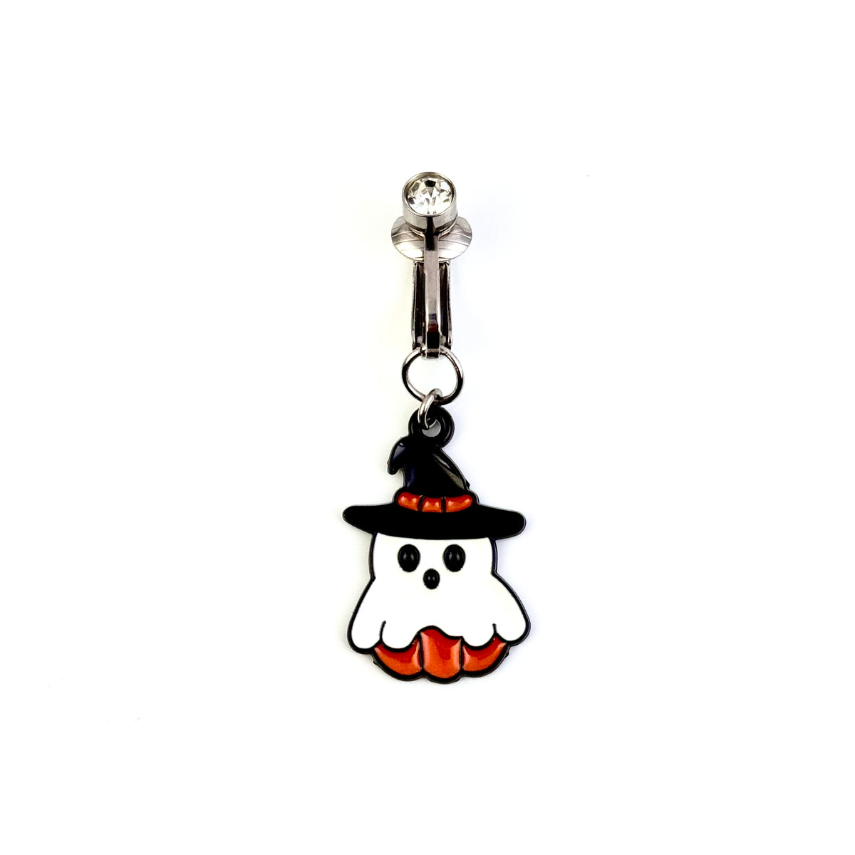 Pumpkin Ghost Navel Charm