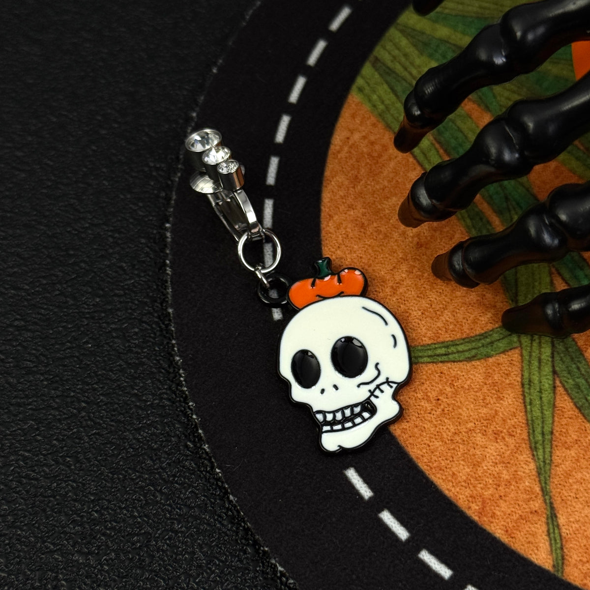 Pumpkin Skull Halloween Belly Ring