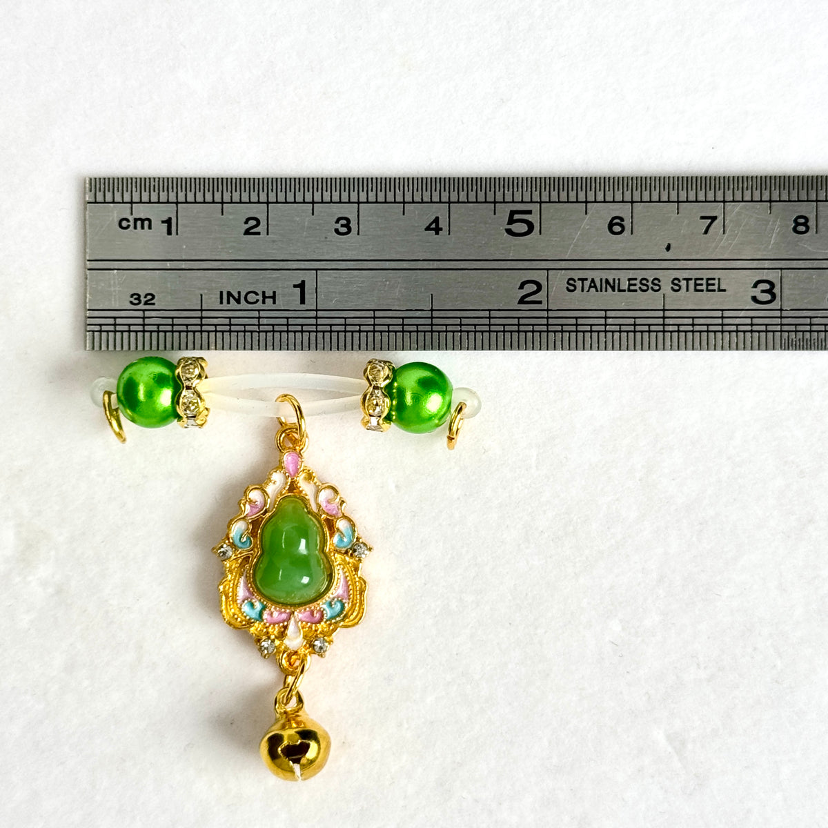 Emerald Bell Dangle Nipple Clamp