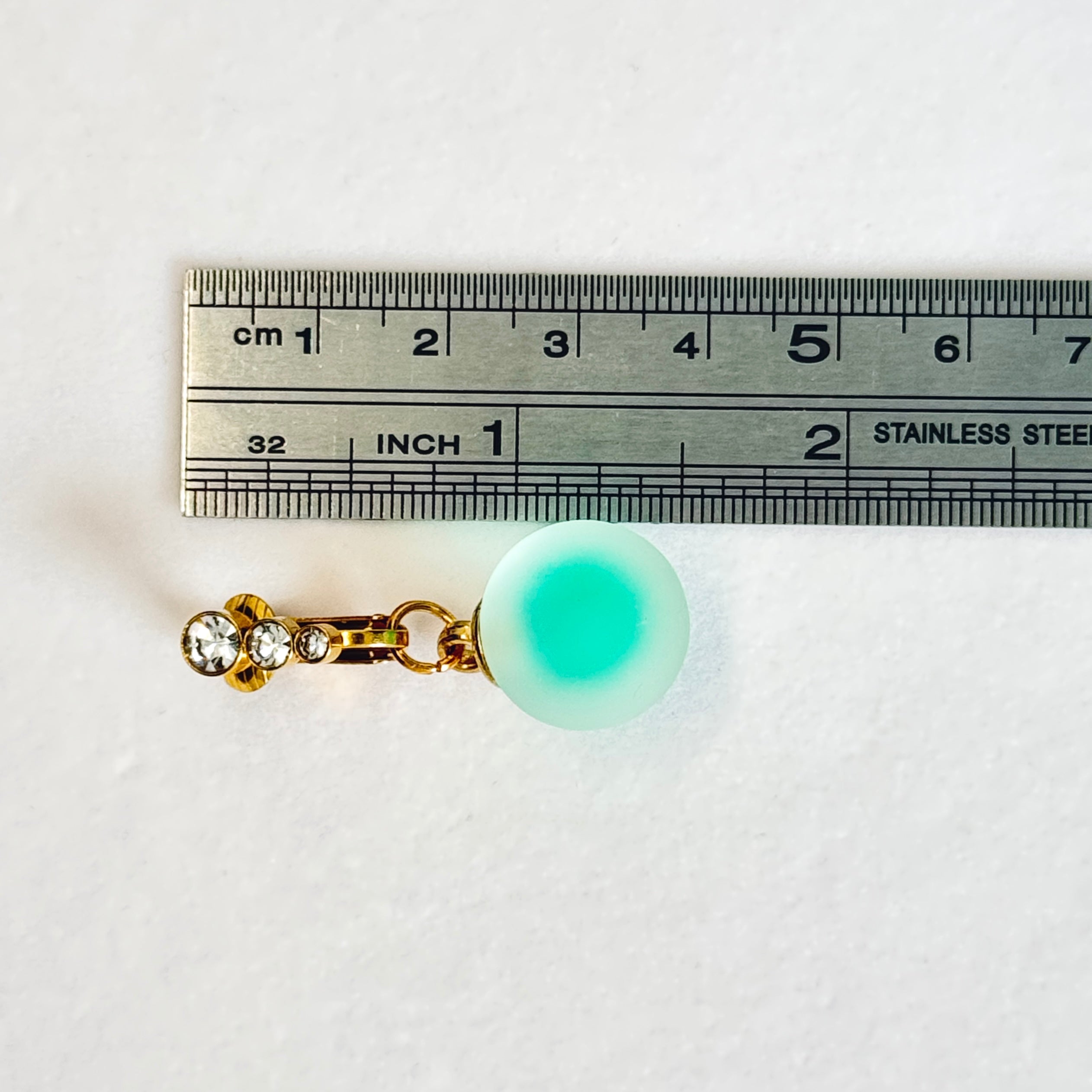 Non-piercing crystal ball navel jewelry